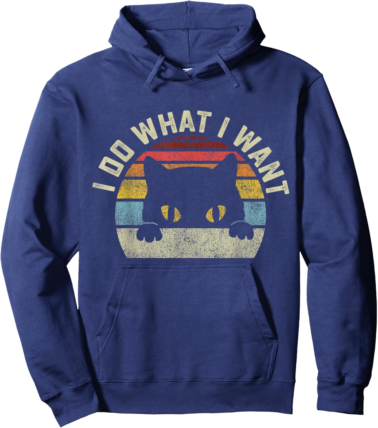 I Do What I Want Cat Men Women Girls Kids Hoodie - Hoodie | Navy