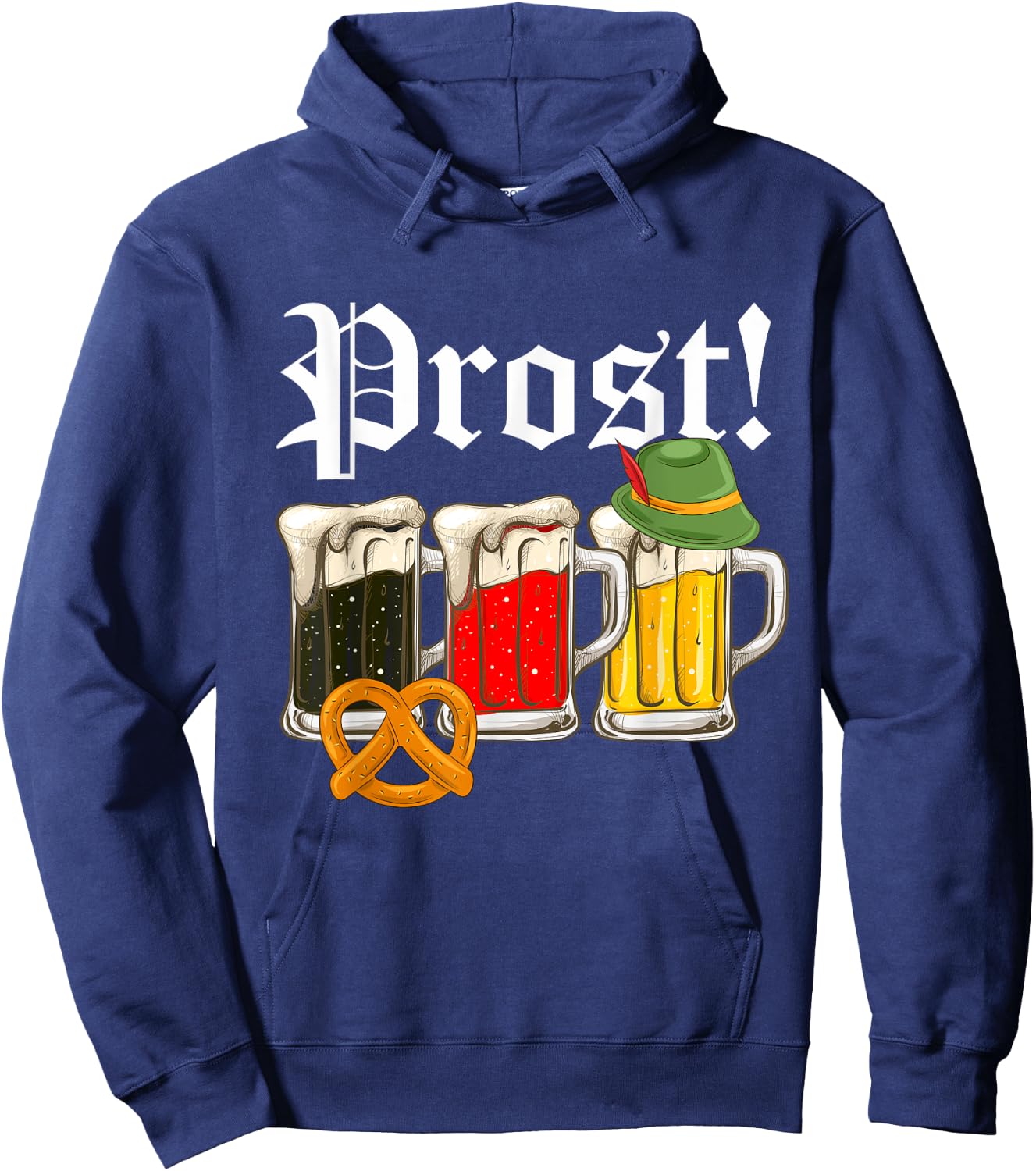 Cheers Beer Pretzel Lover Oktoberfest Festival 2019 Drinking Hoodie - Hoodie | Navy