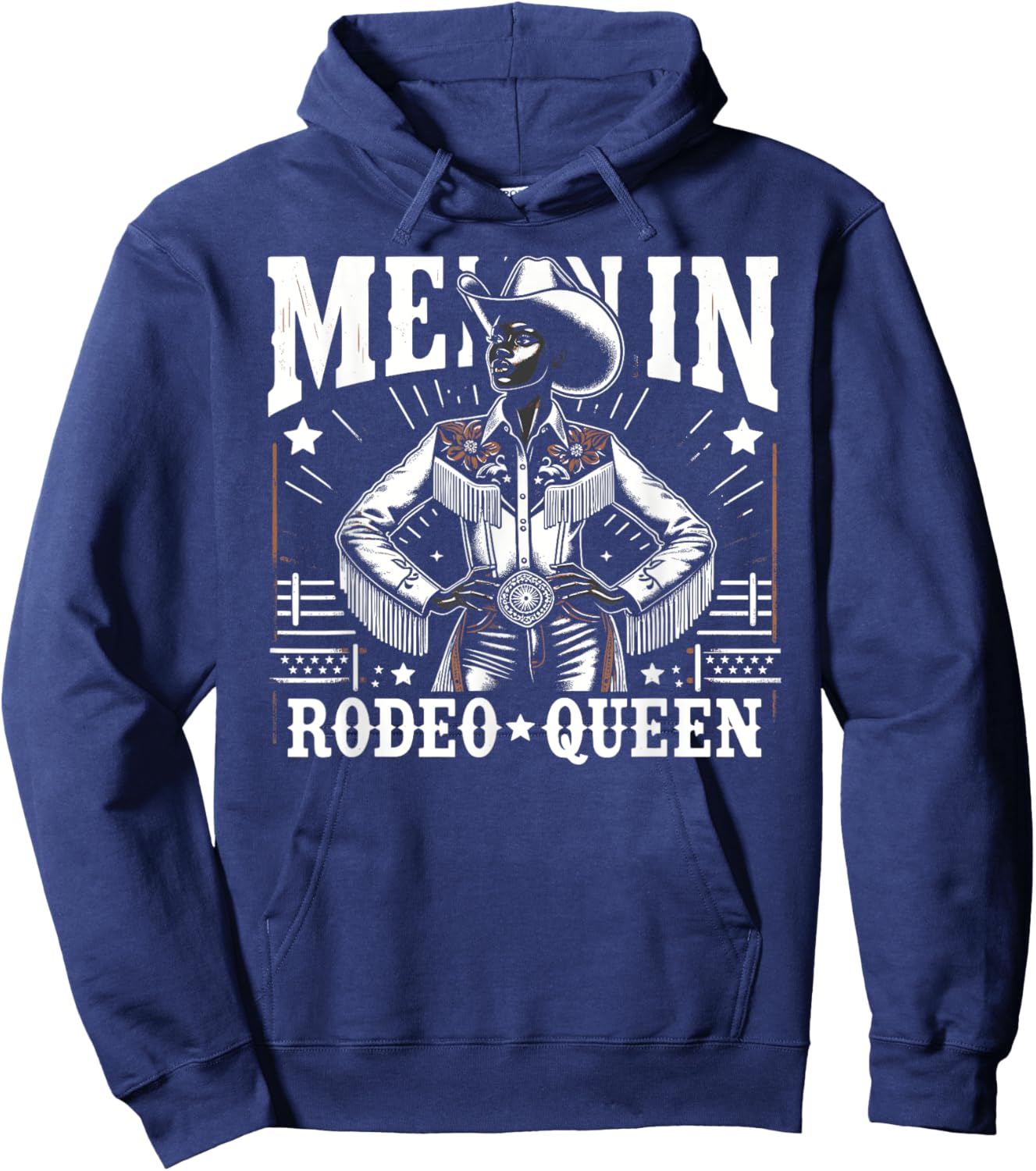 Melanin Rodeo Queen, Country African American Cowgirl Hoodie - Hoodie | Navy