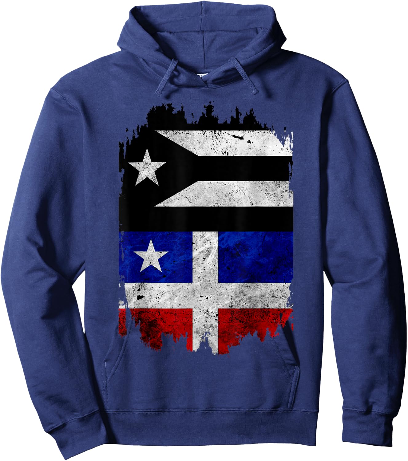 Puerto Rico Resiste Black Protest Flag Grito de Lares Flag Hoodie - Hoodie | Navy