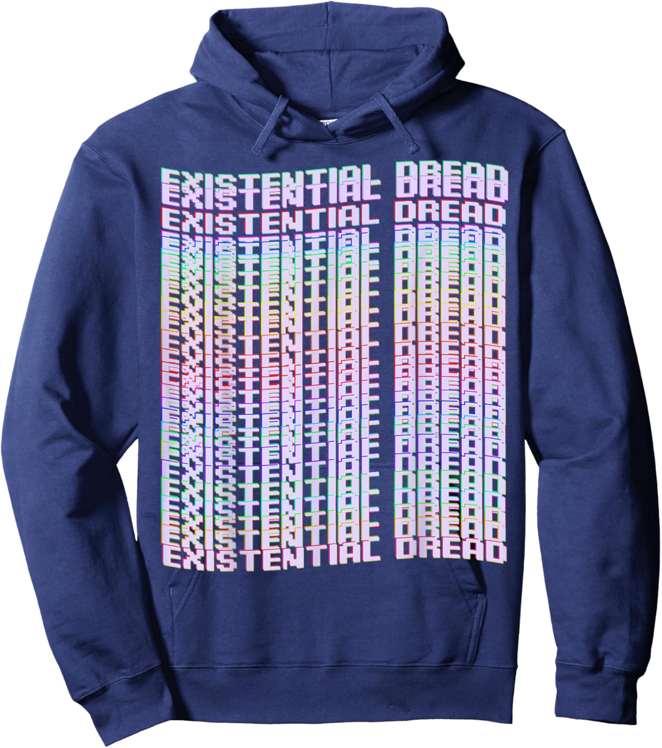 Existential Dread Vaporwave Streetwear Aesthetic Cyberpunk Hoodie - Hoodie | Navy