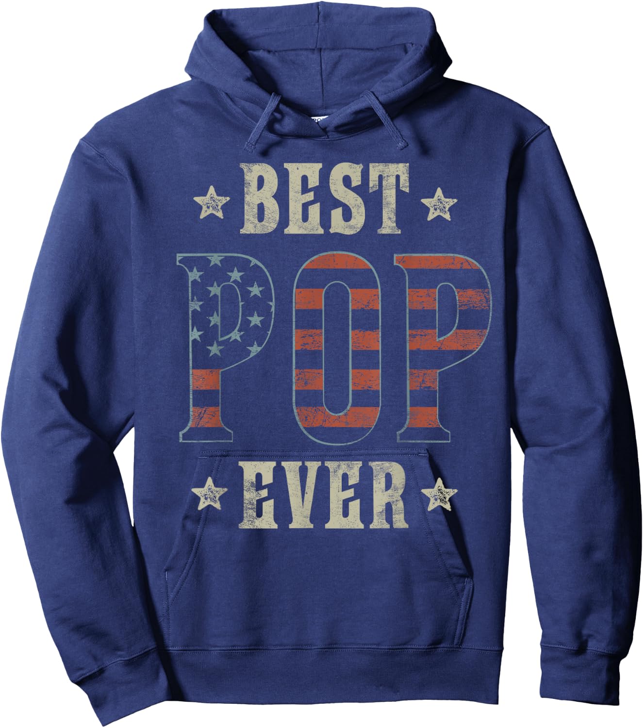 Best Pop Ever Patriotic American Flag Design Pop Hoodie - Hoodie | Navy