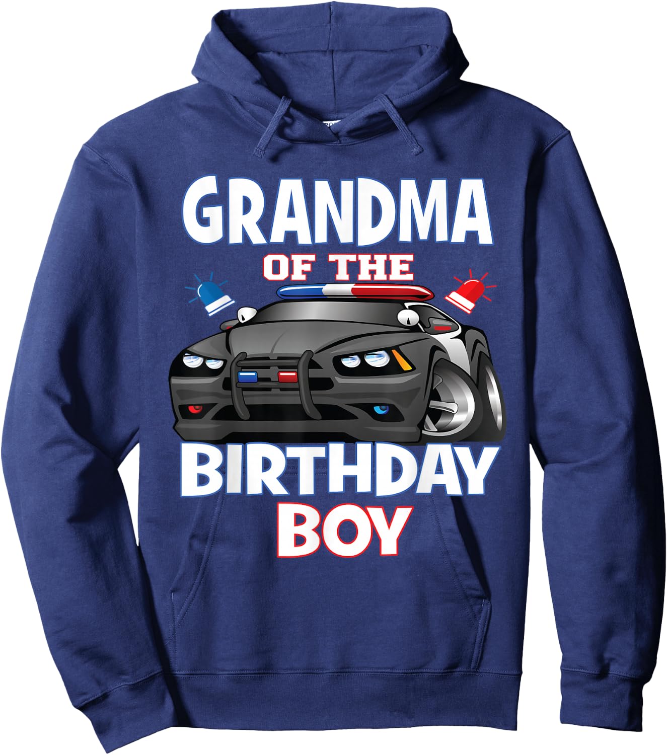 Grandma Of The Birthday Boy Policeman Officer Party Hoodie - Hoodie | Navy