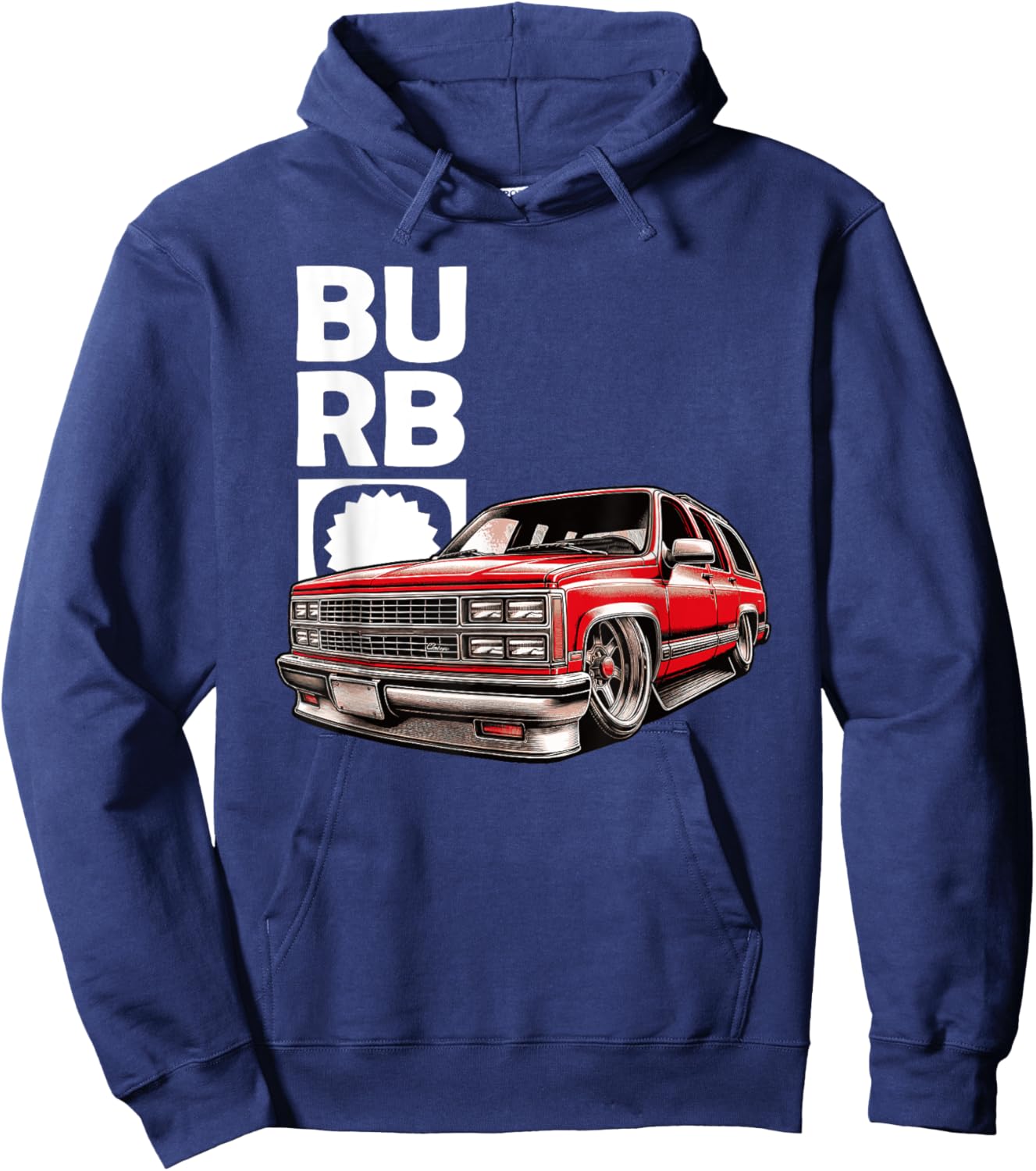 Squarebody Truck Burb Crest Truck Squarebody Suburban Hoodie - Hoodie | Navy