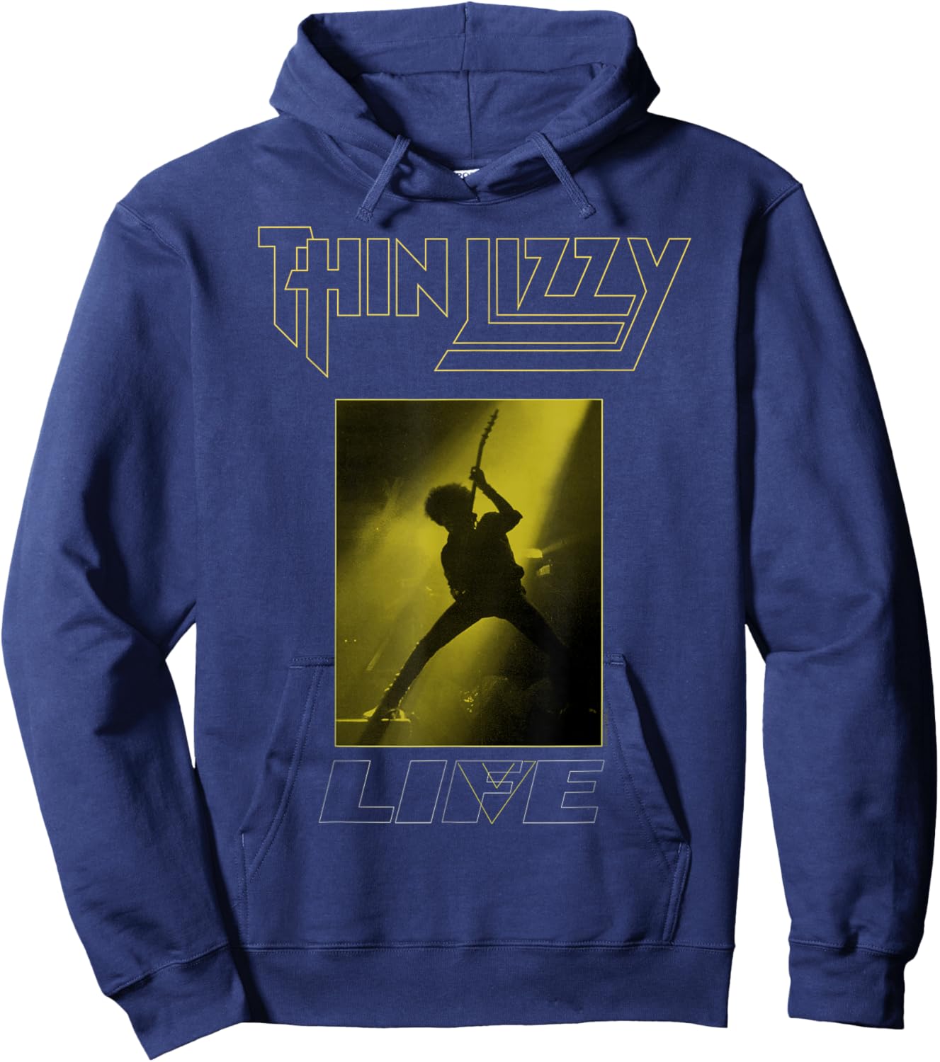 Thin Lizzy – Live Yellow Boxed Hoodie - Hoodie | Navy