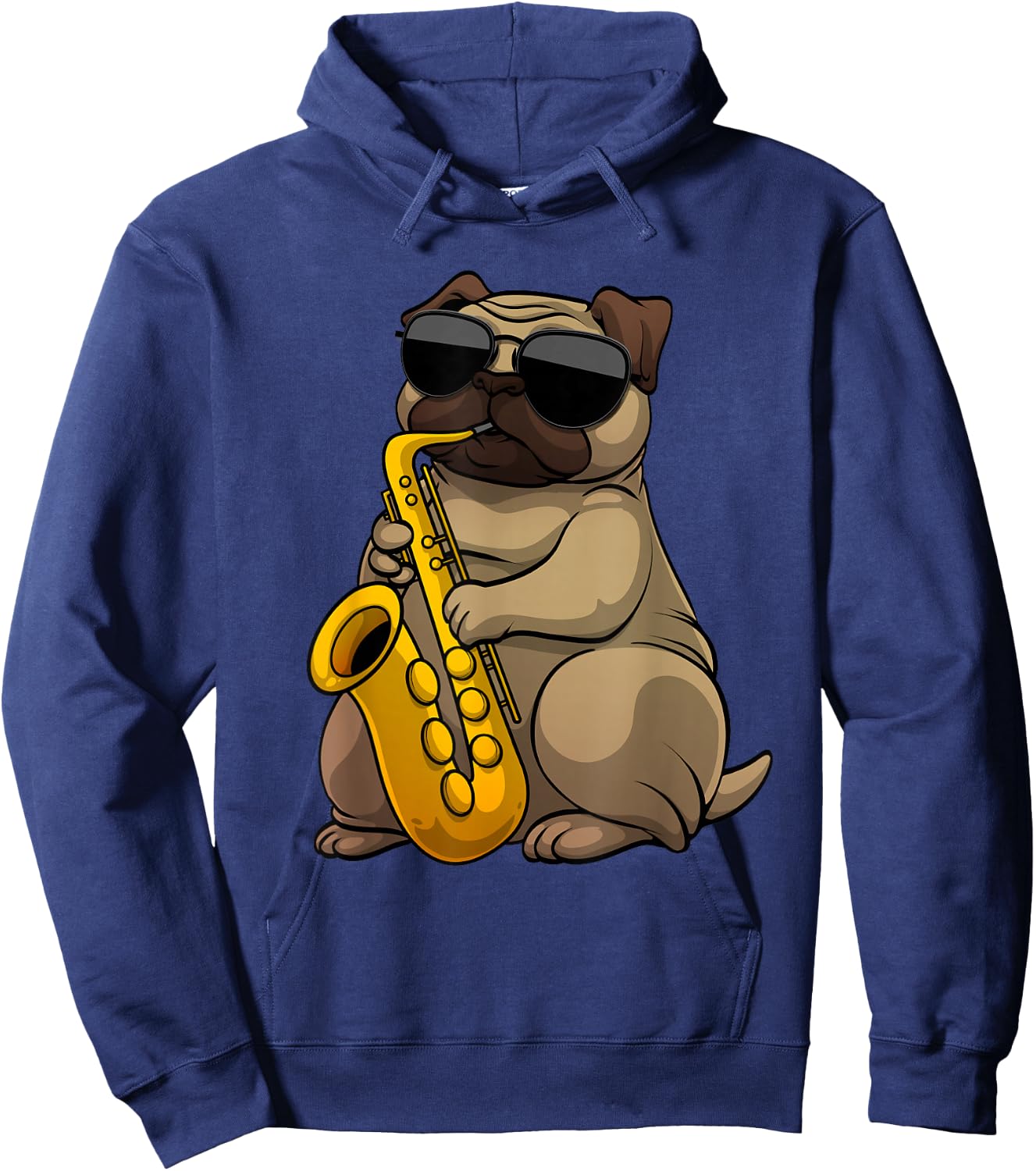 Cute Saxophone Design Women Saxophone Band Player Hoodie - Hoodie | Navy