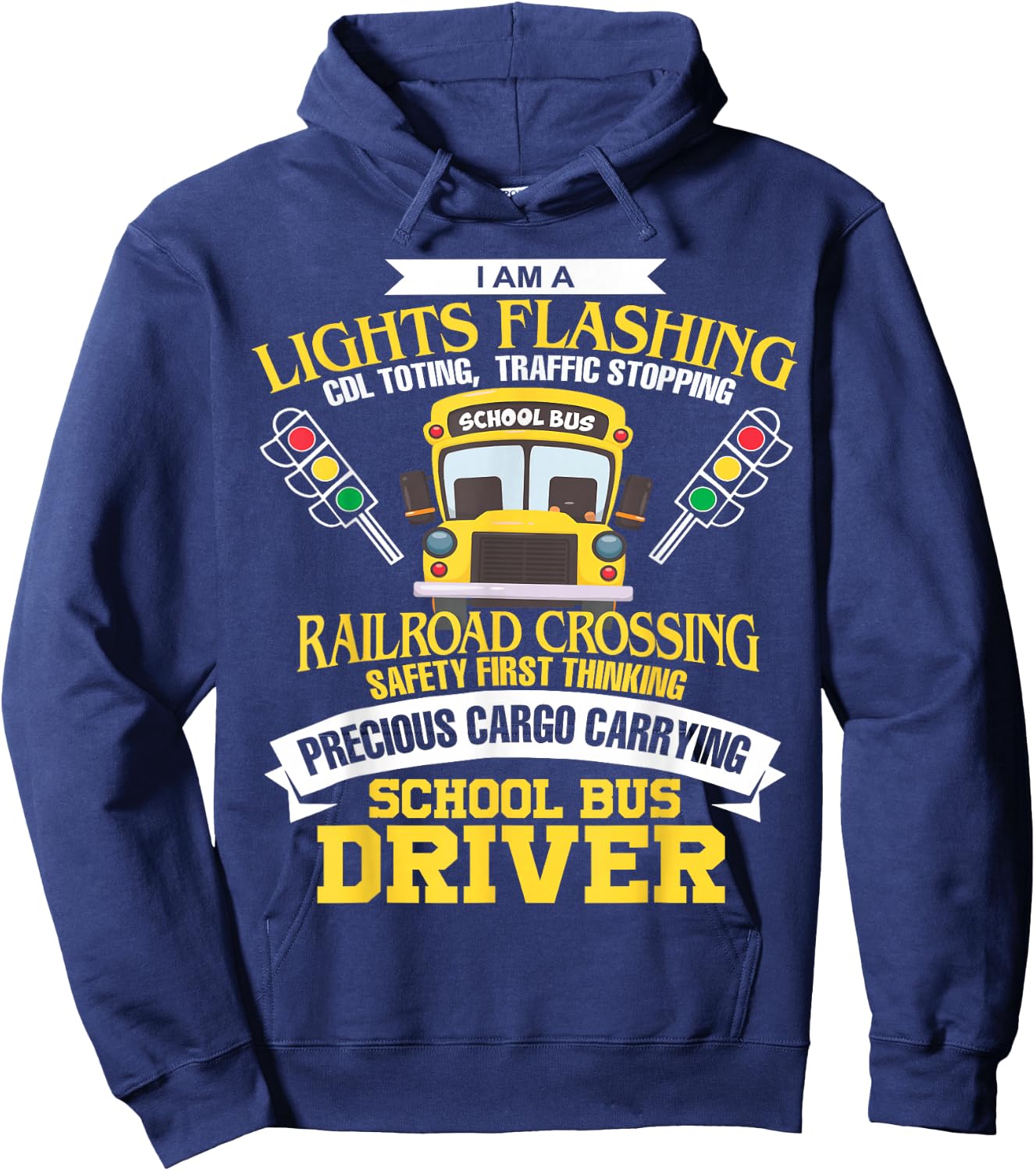 Im A School Bus Driver School Bus Driver Men Women Kids Gift Hoodie - Hoodie | Navy
