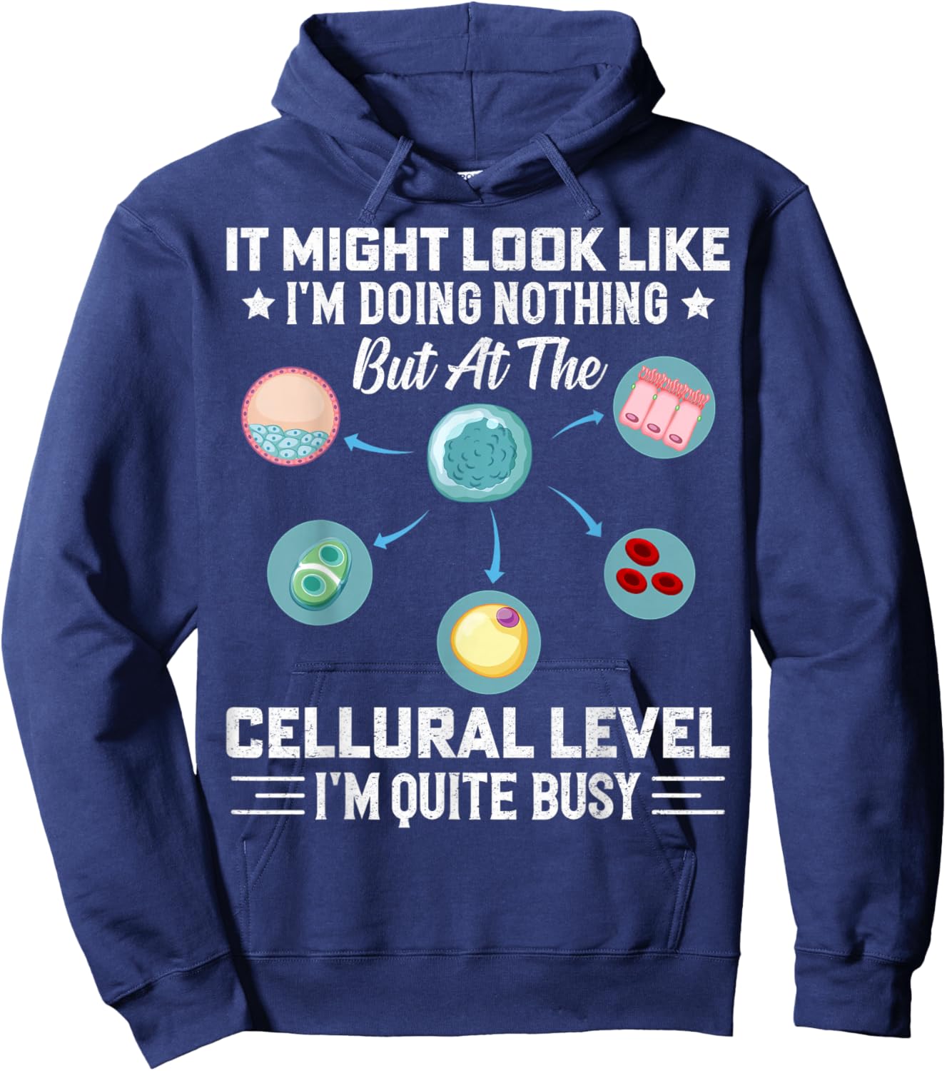 It Might Look Like I'm Doing Nothing Funny Science Hoodie - Hoodie | Navy