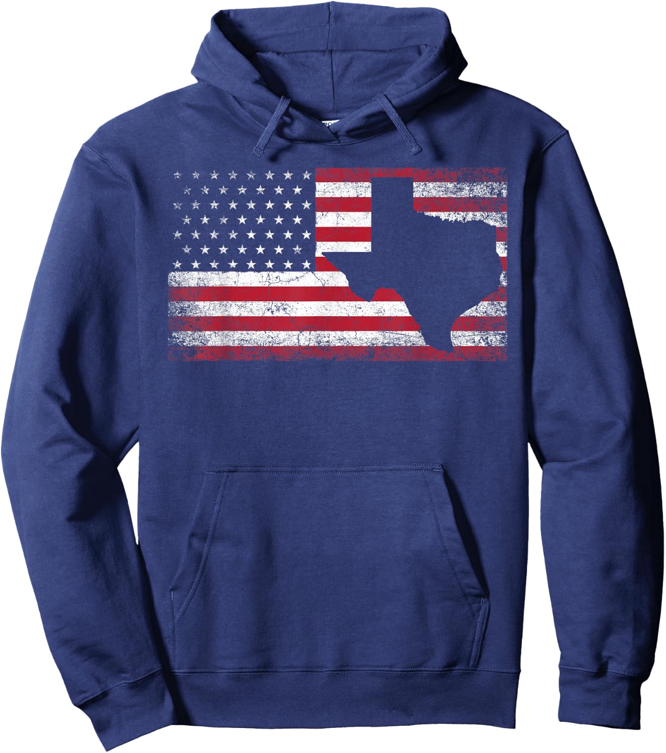 American Flag Texas 4th of July Vintage Gift Men Women Retro Small Hoodie - Hoodie | Navy