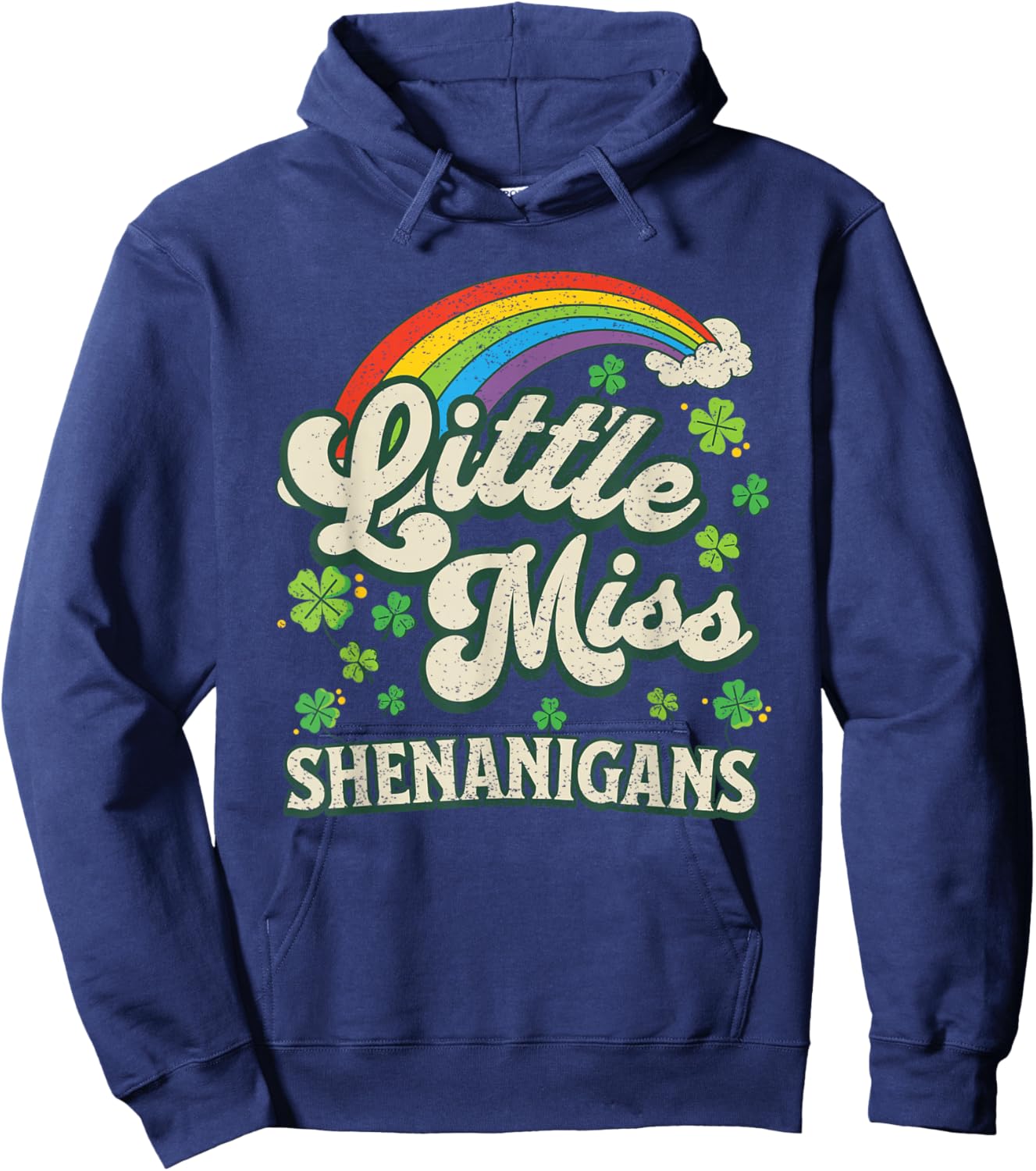 Little Miss Shenanigans St Patricks Day Girls and Women Hoodie - Hoodie | Navy