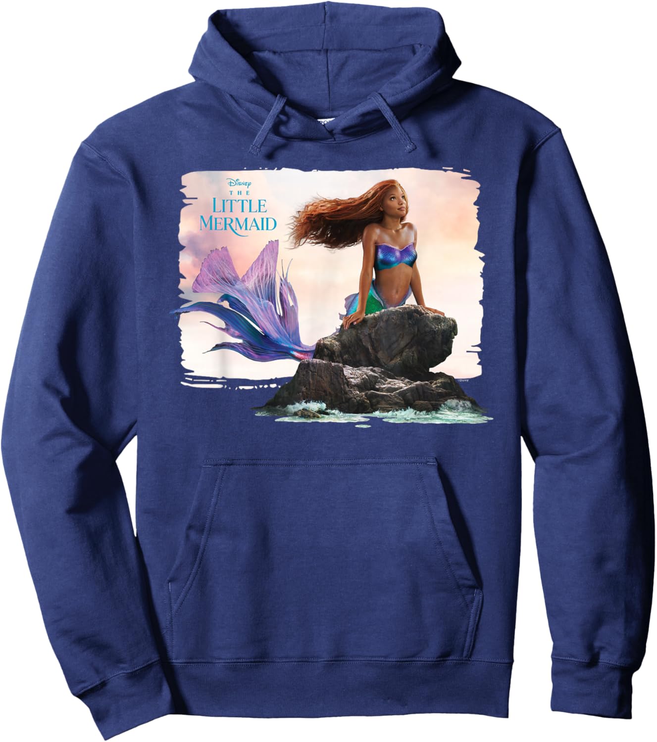 Disney The Little Mermaid Ariel Live-Action Movie Sea Rock Hoodie - Hoodie | Navy