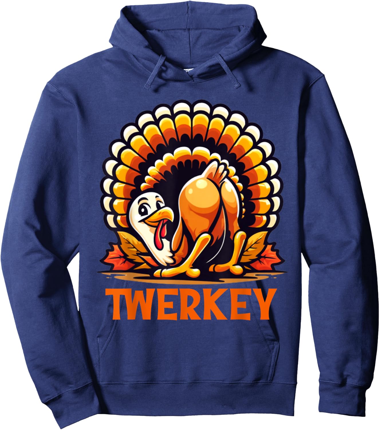 Twerkey Squad Twerking Funny Dancing Turkey Thanksgiving Hoodie - Hoodie | Navy