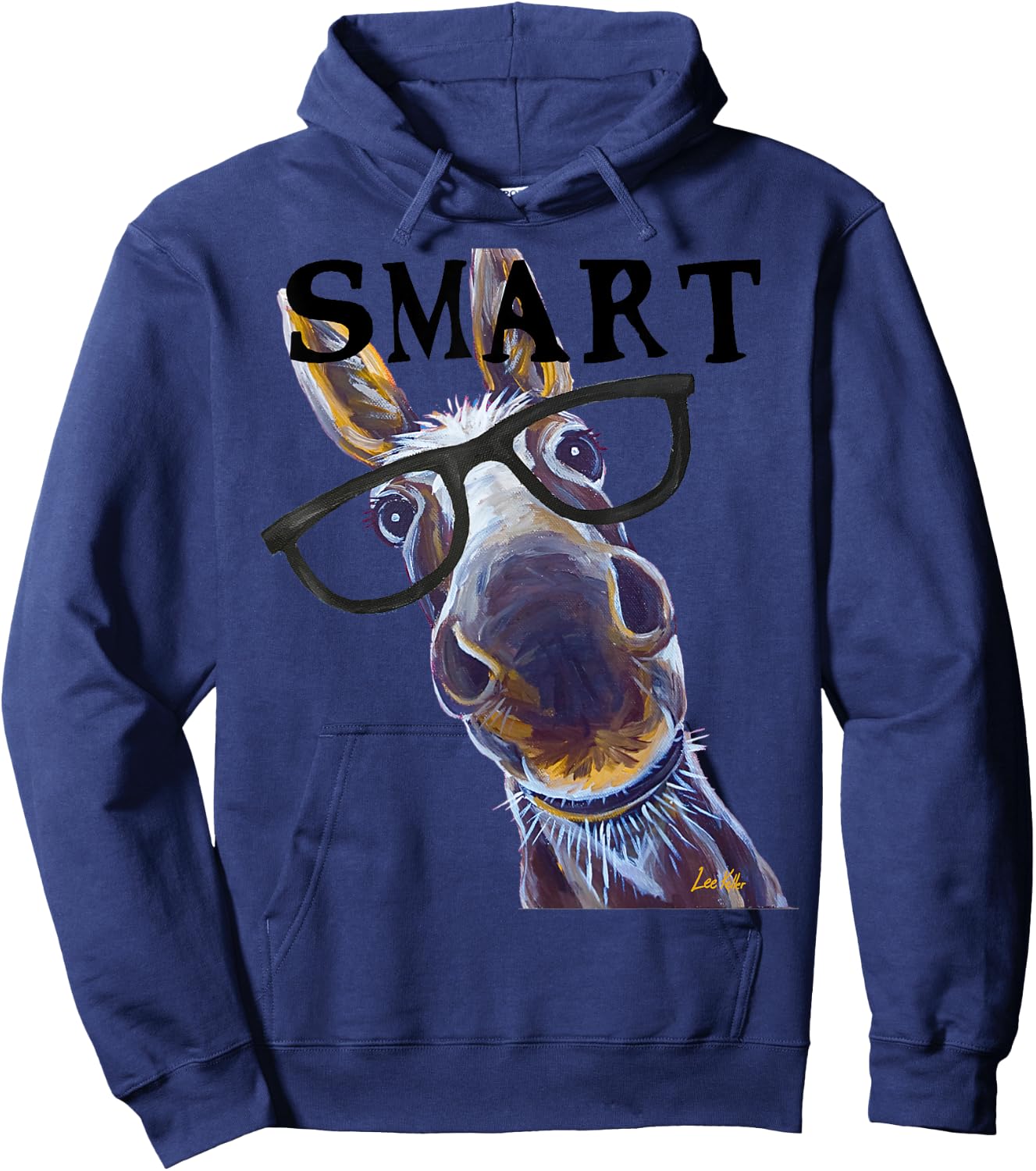Smart Donkey Shirt, Smart Donkey Hoodie - Hoodie | Navy