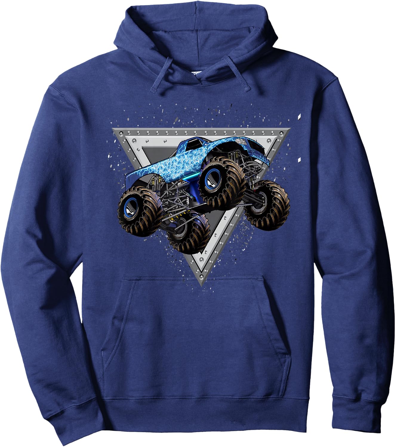 Monster Truck Shirt for Adults and Kids - Blue Truck Hoodie - Hoodie | Navy