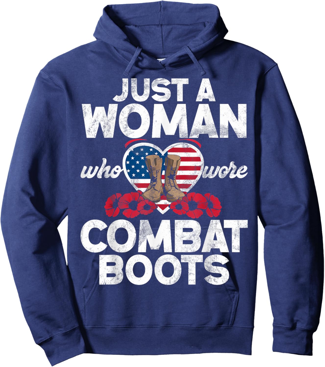 Female Veteran Veteran's Day Women Veteran Soldier Patriotic Hoodie - Hoodie | Navy