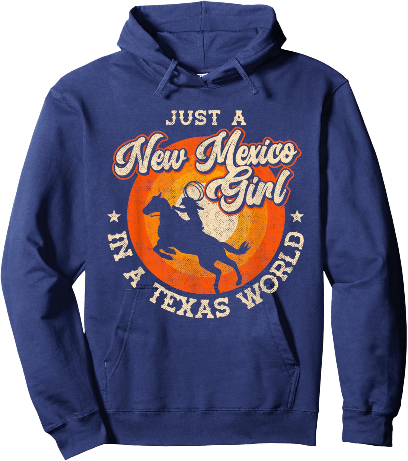 Just A New Mexico Girl In A Texas World Proud New Mexicans Hoodie - Hoodie | Navy