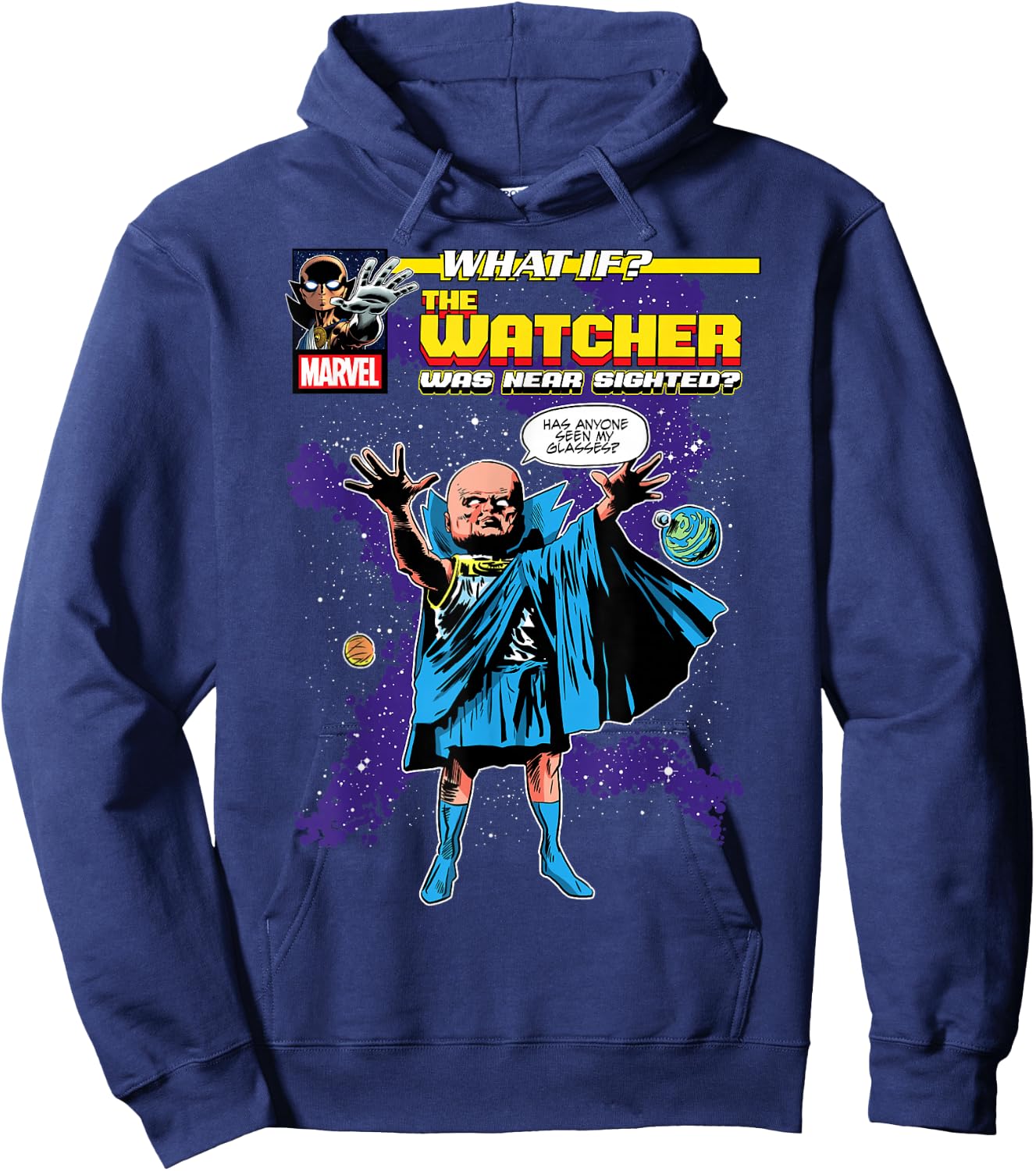 Marvel What If The Watcher Comic Cover Hoodie - Hoodie | Navy