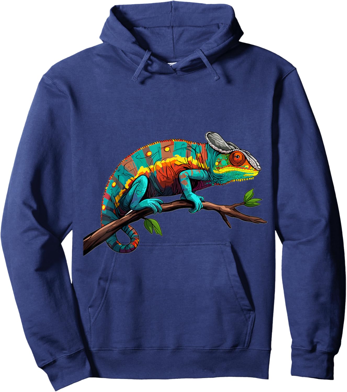 Chameleon Reptile Graphic Hoodie - Hoodie | Navy