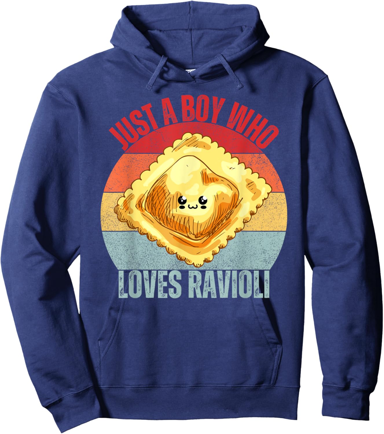 Cute Ravioli Just a Boy Who Loves Ravioli Pasta Dough Wrap Hoodie - Hoodie | Navy