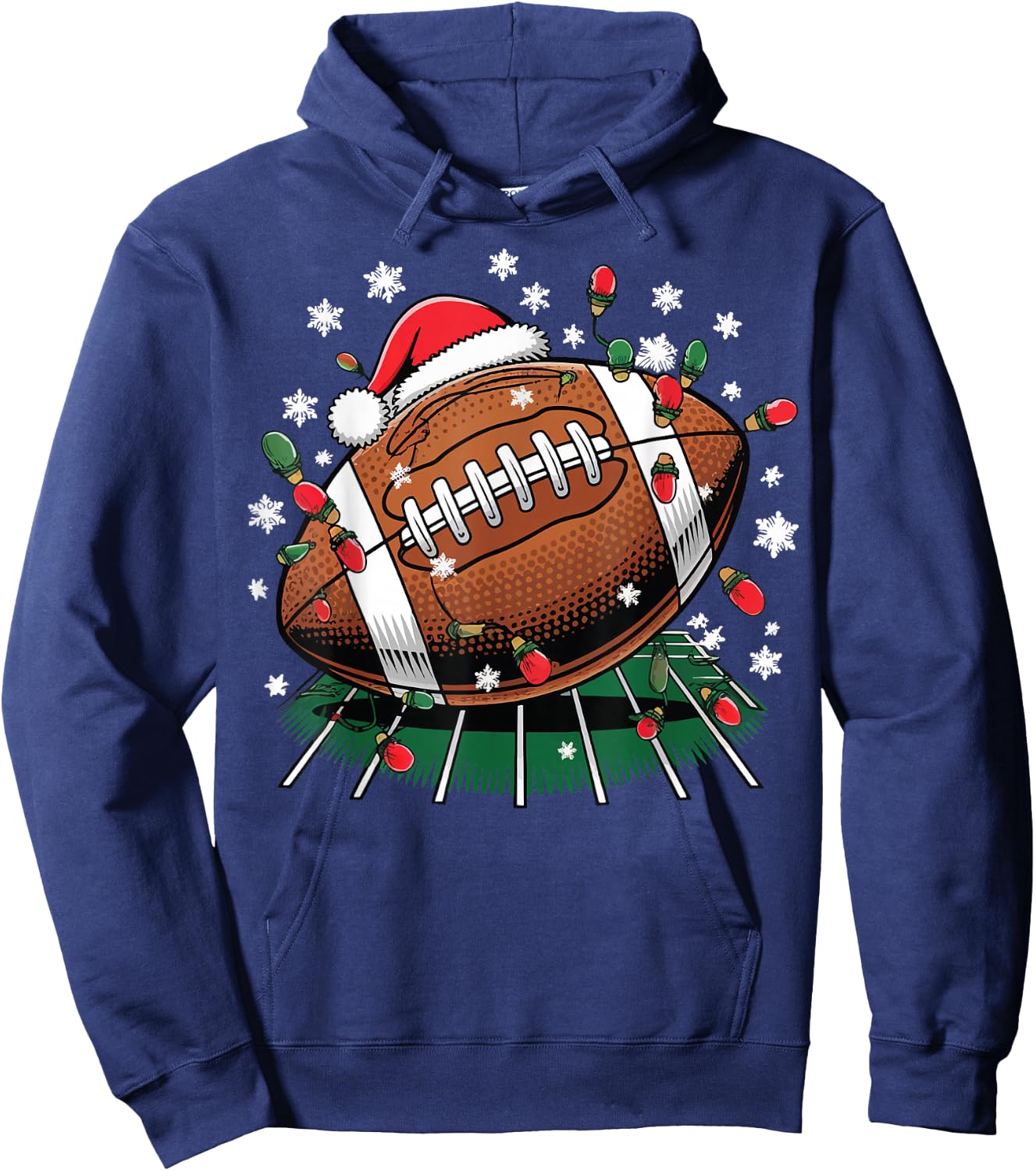 Football Christmas Hoodie - Hoodie | Navy
