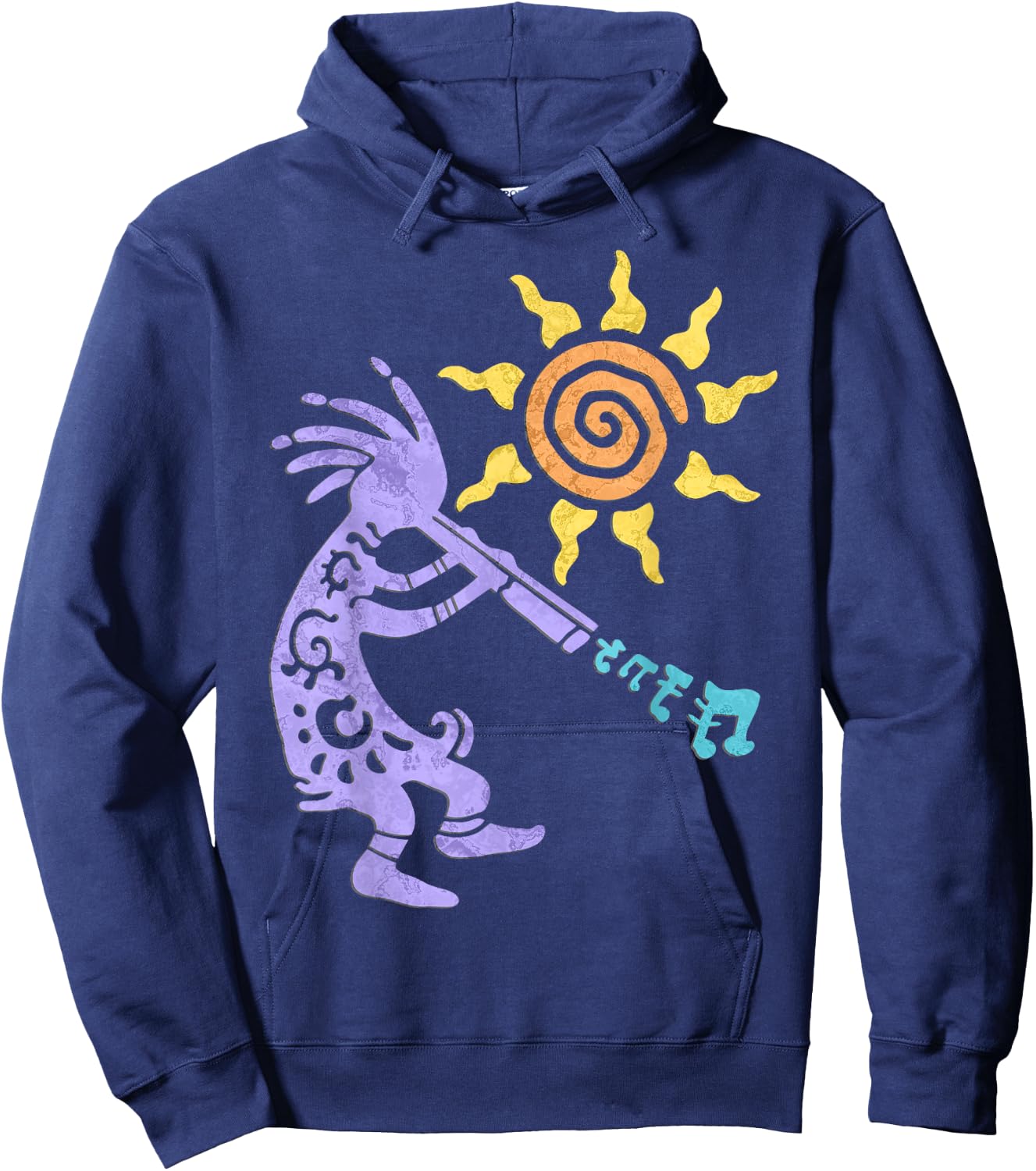 Native American Kokopelli Musican With Flute 1 - Fan Fun Hoodie - Hoodie | Navy