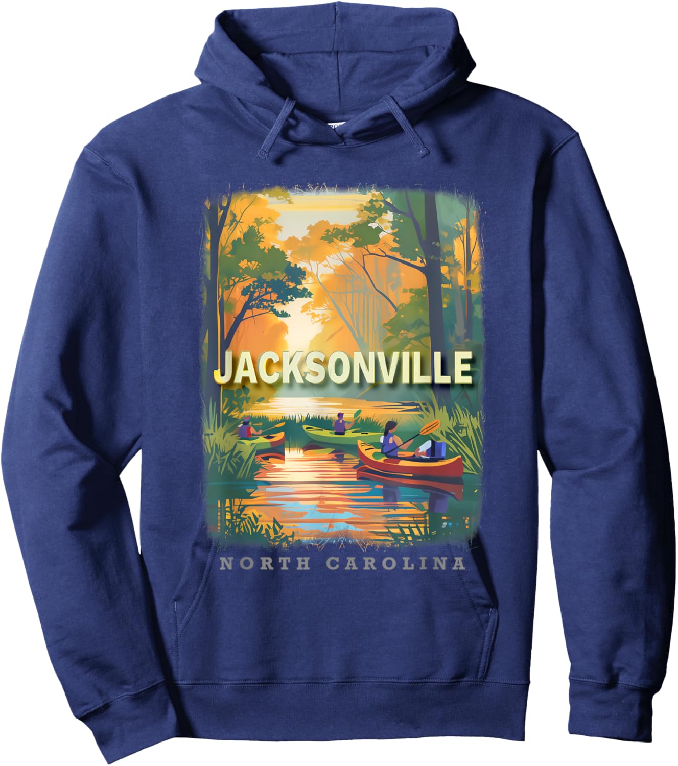 Jacksonville North Carolina NC Coastal Bliss SD641 Hoodie - Hoodie | Navy