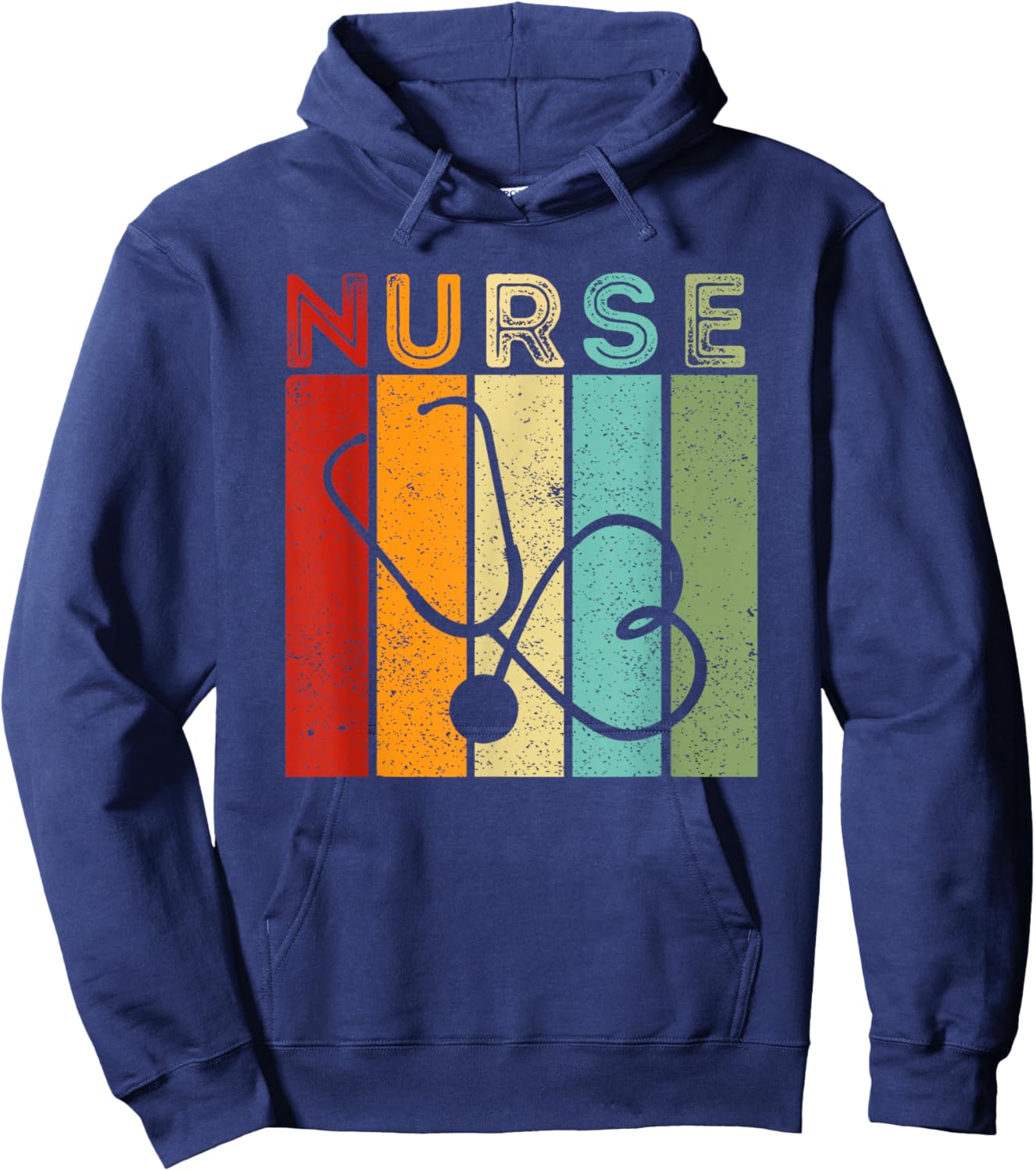 Funny Medical Practitioners Doctor Nurse Gifts Vintage Nurse Retro RN Nursing Student Graduation Men Women Hoodie - Hoodie | Navy