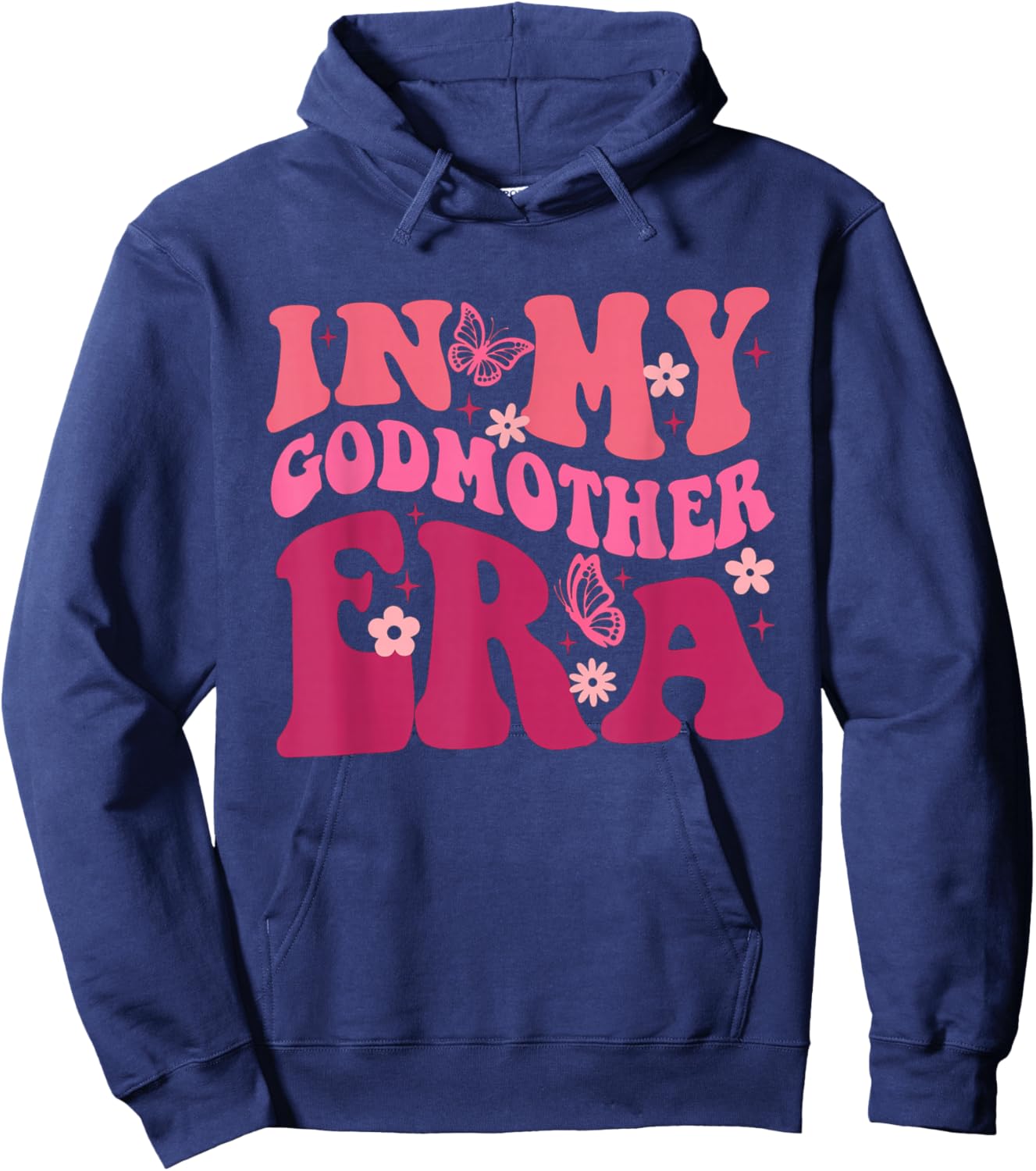 In My Godmother Era Retro Godmom Mother Proposal Hoodie - Hoodie | Navy