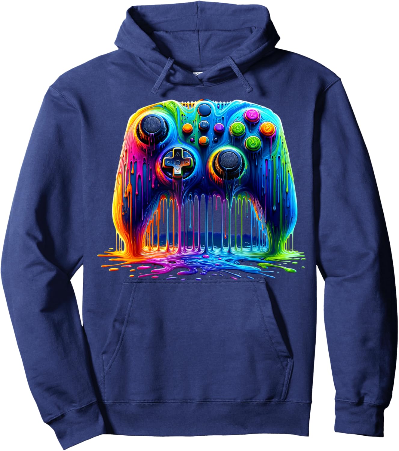 Colorful Passion for Gaming Gamer Graphic Design Hoodie - Hoodie | Navy