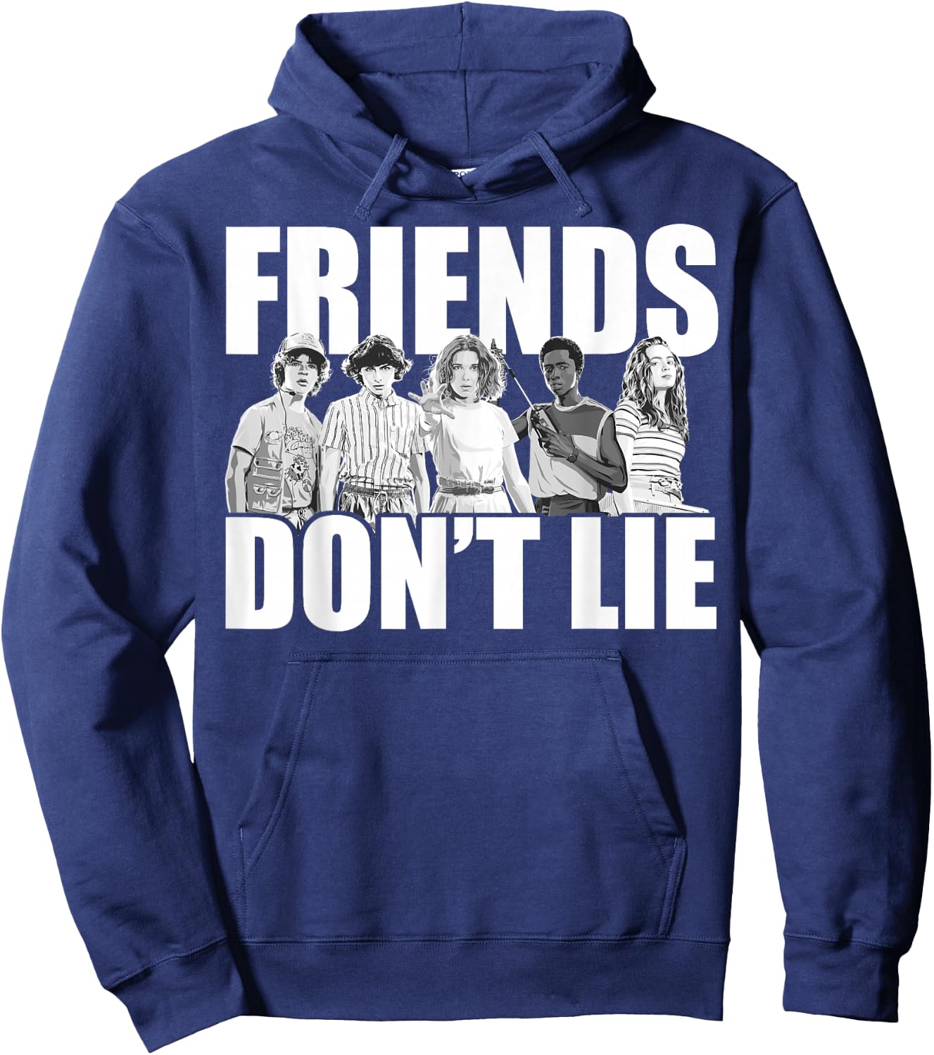 Netflix Stranger Things Friends Don't Lie Group Shot Hoodie - Hoodie | Navy