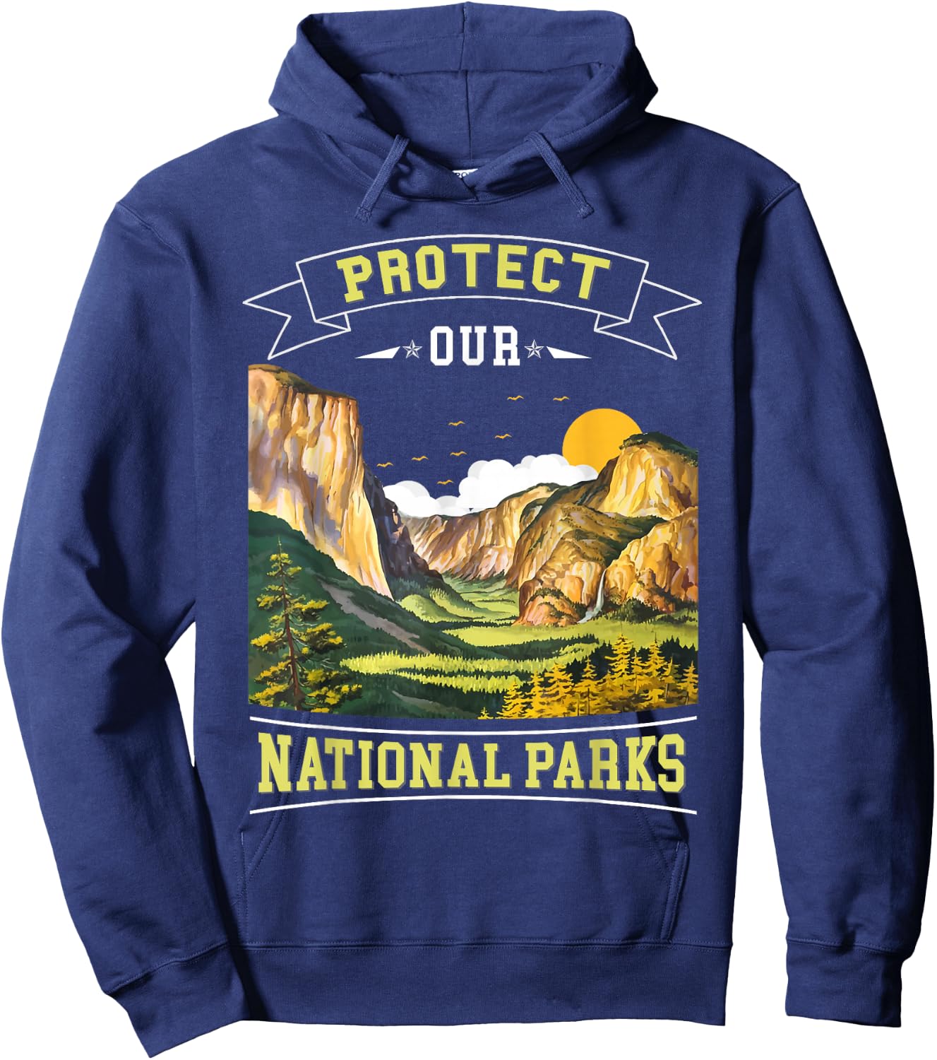 Protect our National Parks Nature Loving Men, Women and Kids Hoodie - Hoodie | Navy