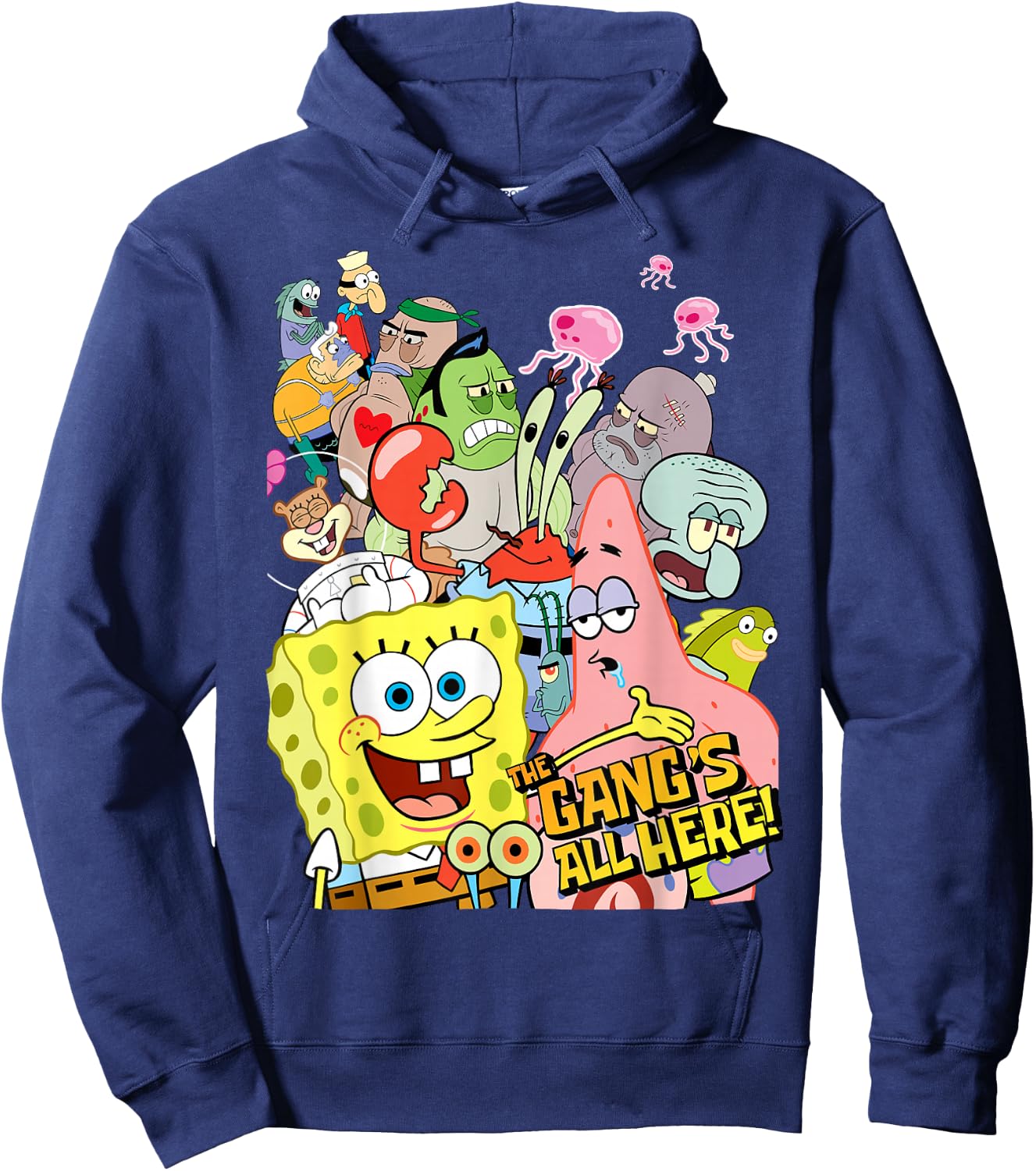 SpongeBob SquarePants The Gangs All Here! Hoodie - Hoodie | Navy