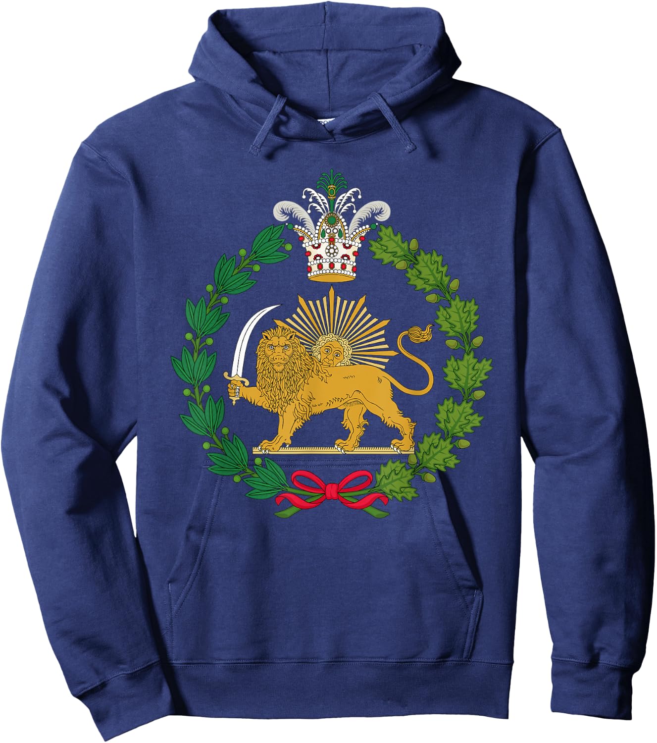 Iranian pride lion and sun of Qajar and Pahlavi Hoodie - Hoodie | Navy