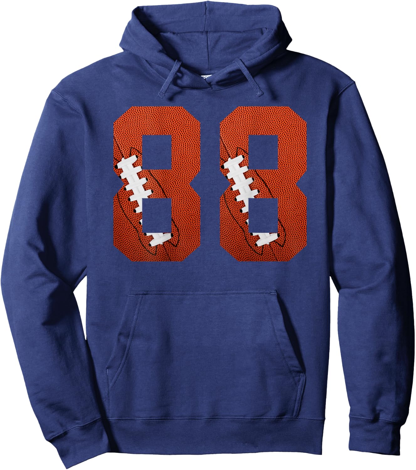 Number 88 BACKSIDE - American Football Jersey Numbered Hoodie - Hoodie | Navy