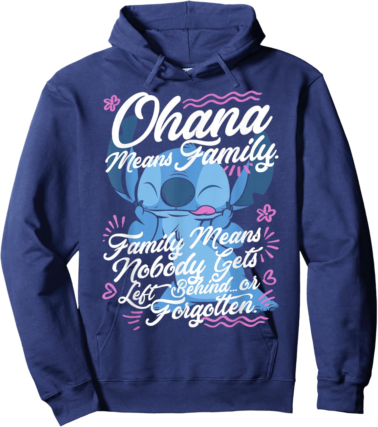 Disney Lilo & Stitch Stitch Day Ohana Means Family Hoodie - Hoodie | Navy