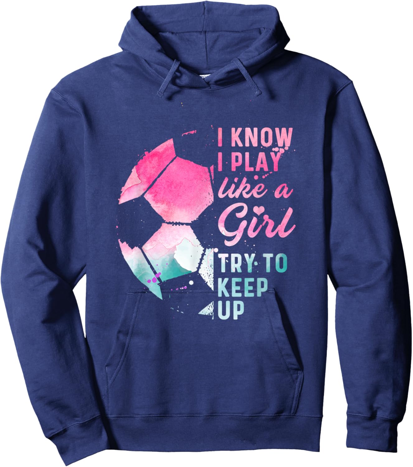 Girl Soccer Player Gifts Team Cleats Mom Goalie Captain Hoodie - Hoodie | Navy