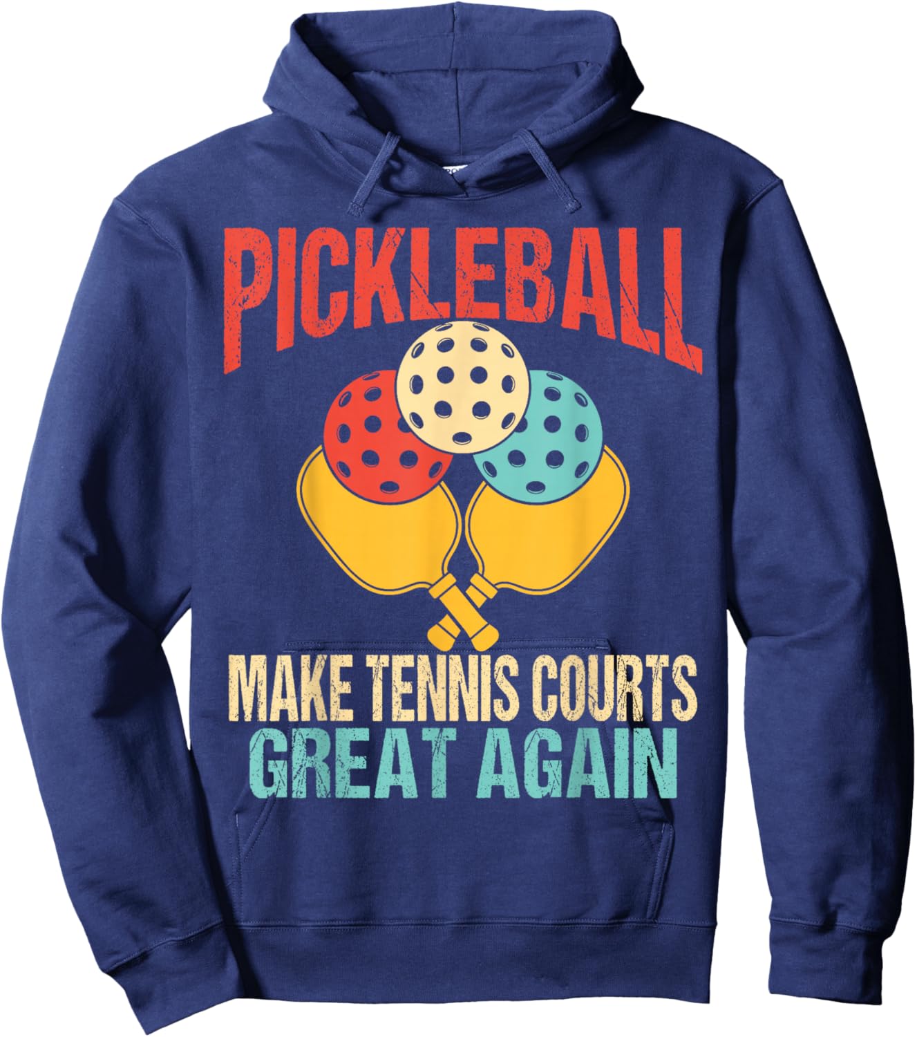 funny Pickleball desin , women, dad, mom. Pickleball Hoodie - Hoodie | Navy
