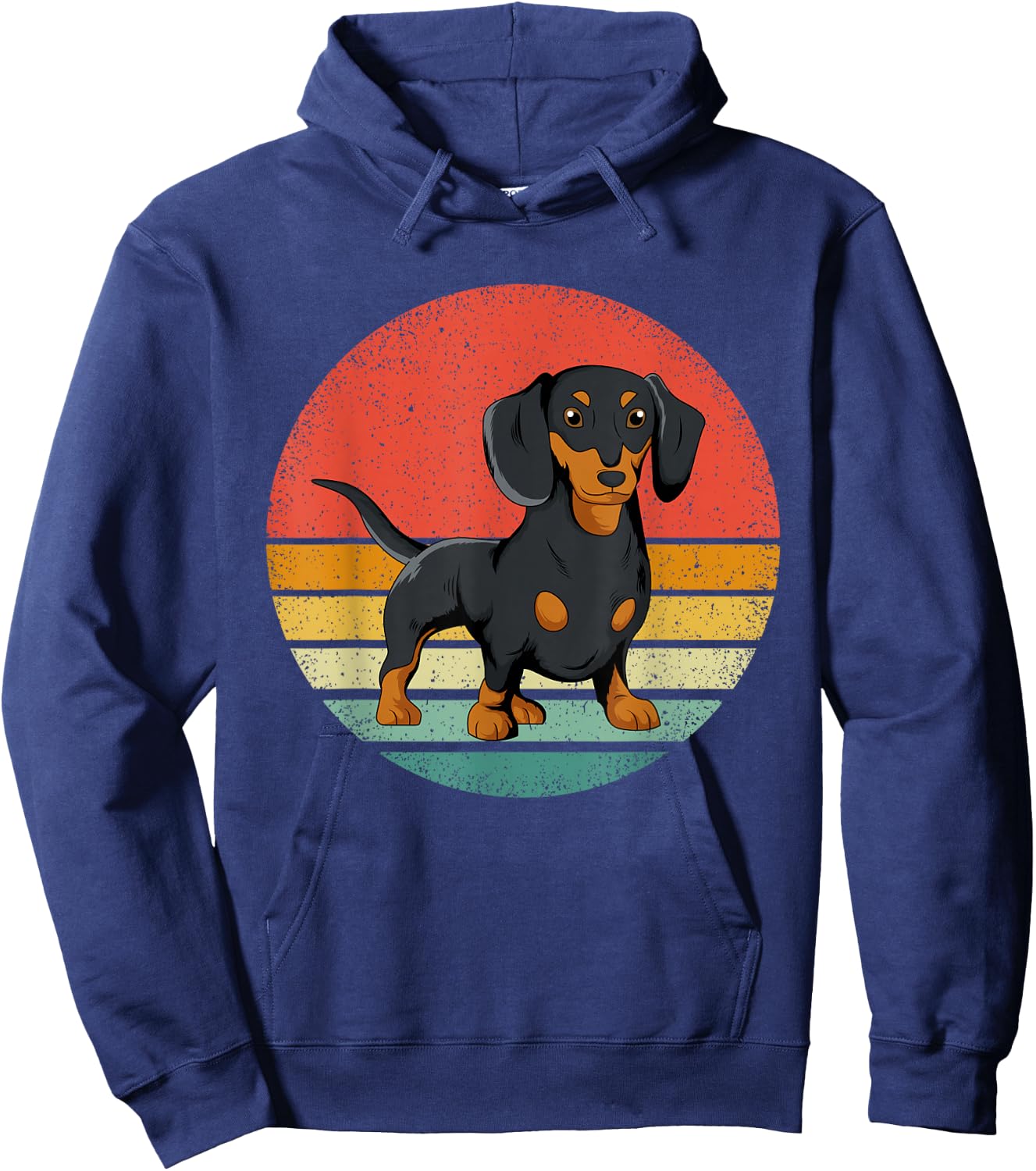 Dachshund Dog Lover Vintage Retro Weiner Dog Gift Hoodie - Hoodie | Navy