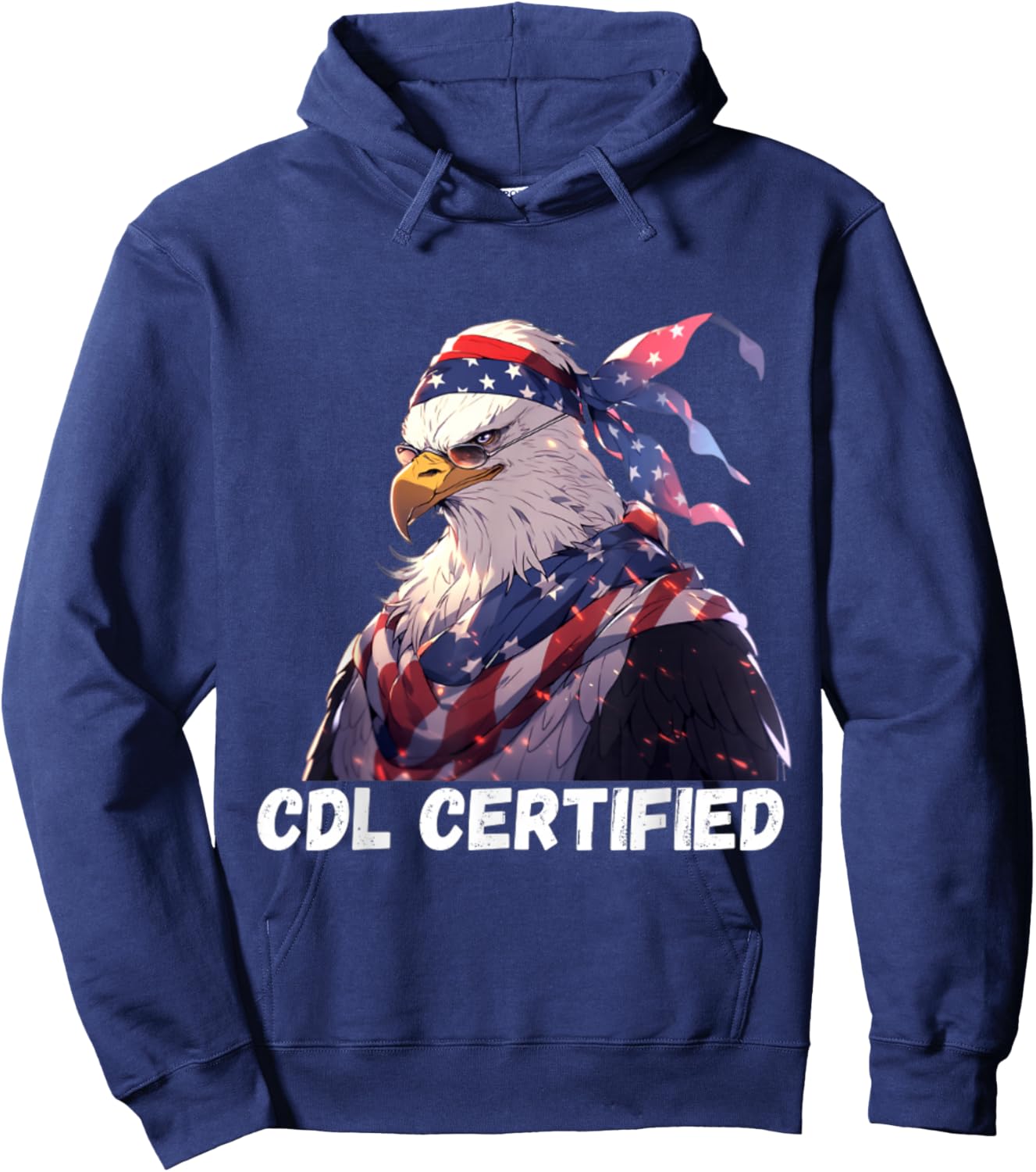CDL Certified Truck - CDL Trucker Driver Operator Hoodie - Hoodie | Navy