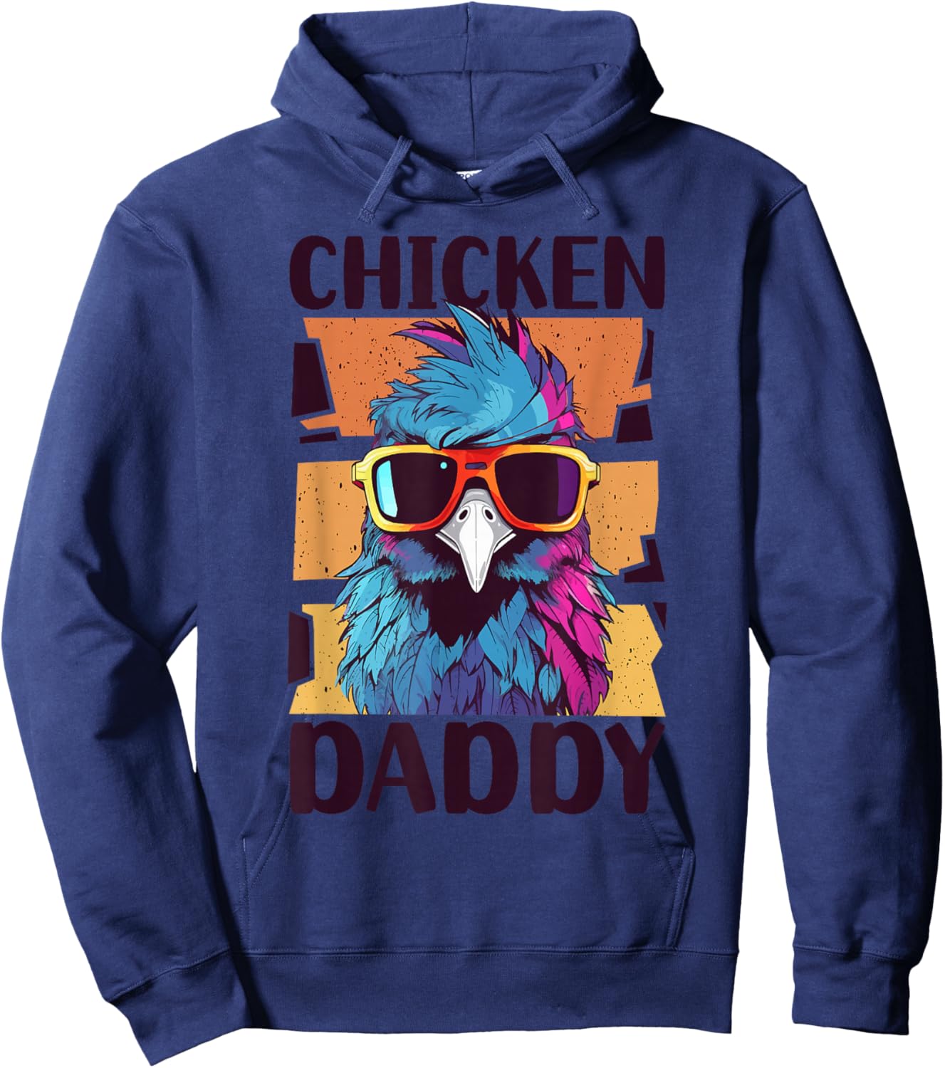 Chicken Daddy - a fun design for every rooster in the basket Hoodie - Hoodie | Navy