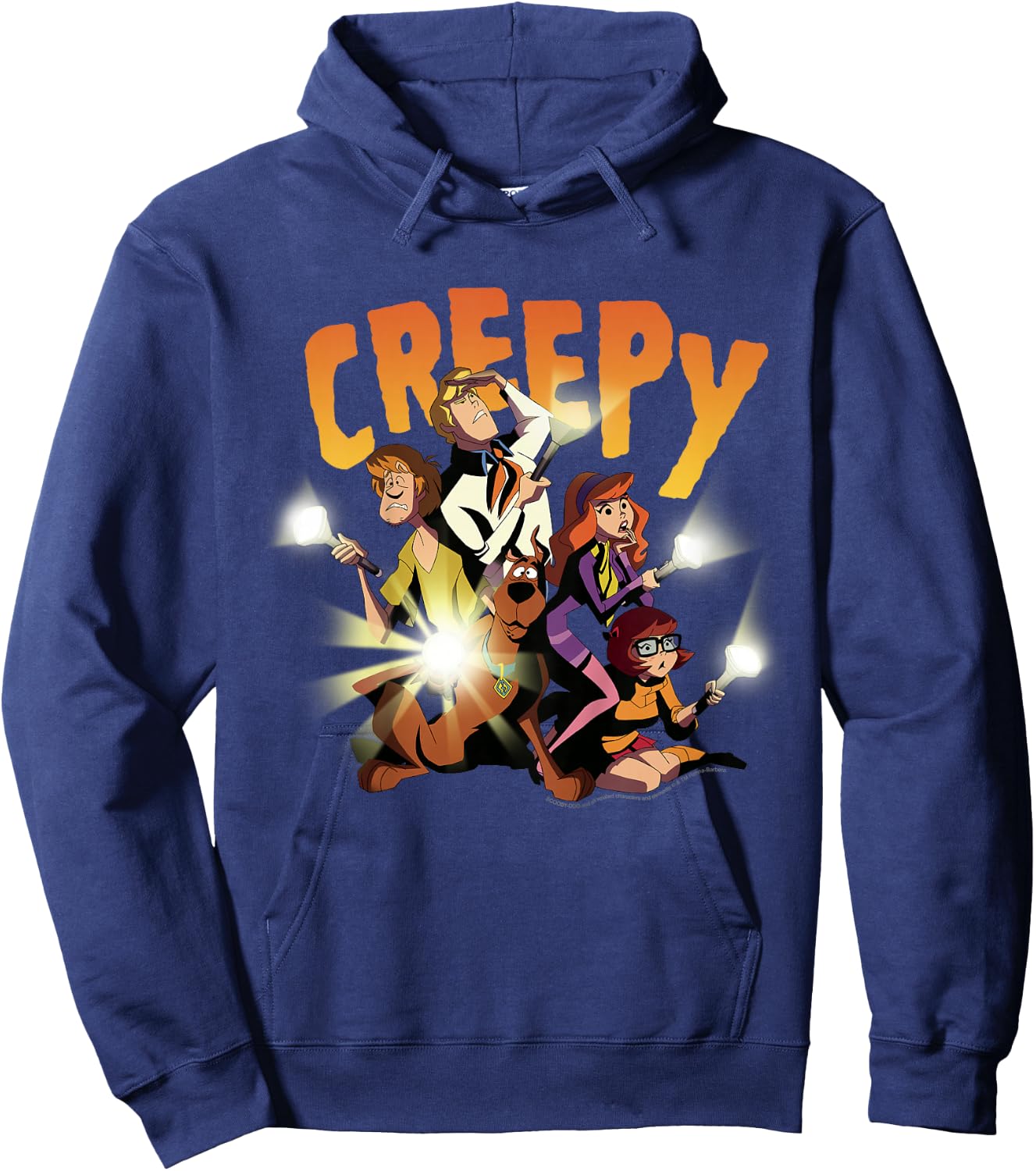 Kids Scooby-Doo Mystery Gang Group Shot Creepy Hoodie - Hoodie | Navy