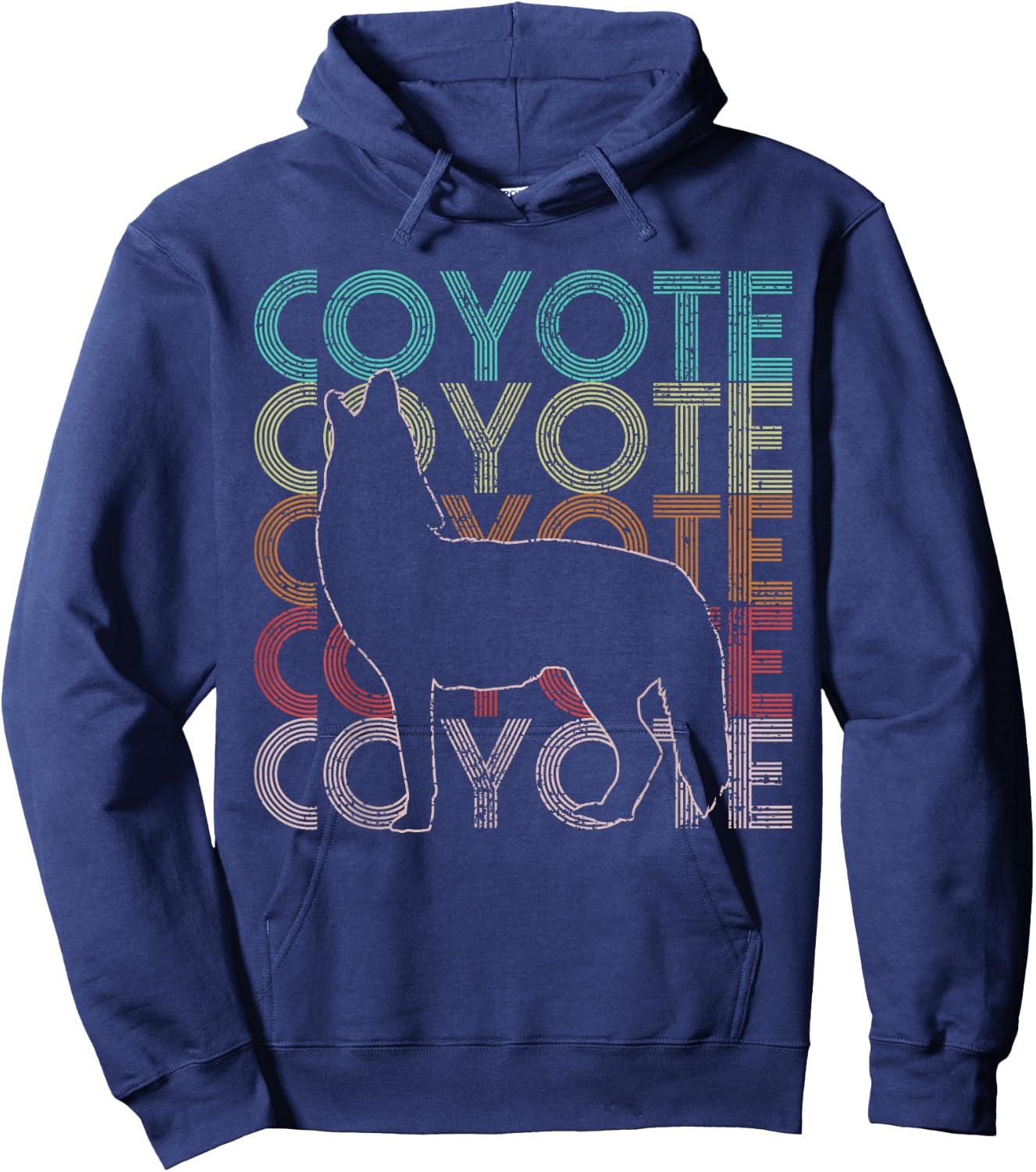 Coyote Retro Vintage Hoodie - Hoodie | Navy
