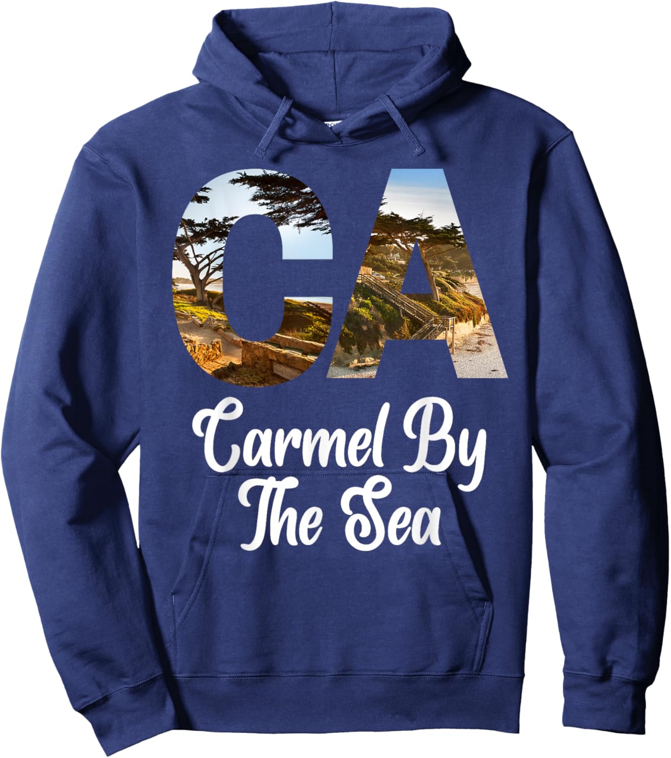 Carmel By The Sea California CA Souvenir Design Hoodie - Hoodie | Navy