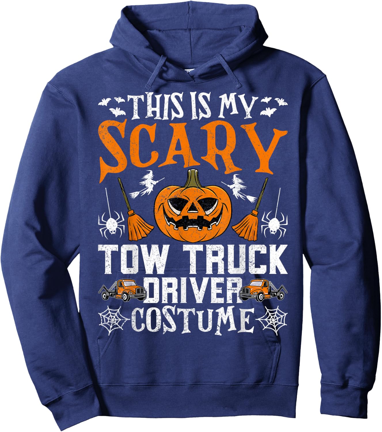 This Is My Scary Tow Truck Towing Driver Costume - Halloween Hoodie - Hoodie | Navy