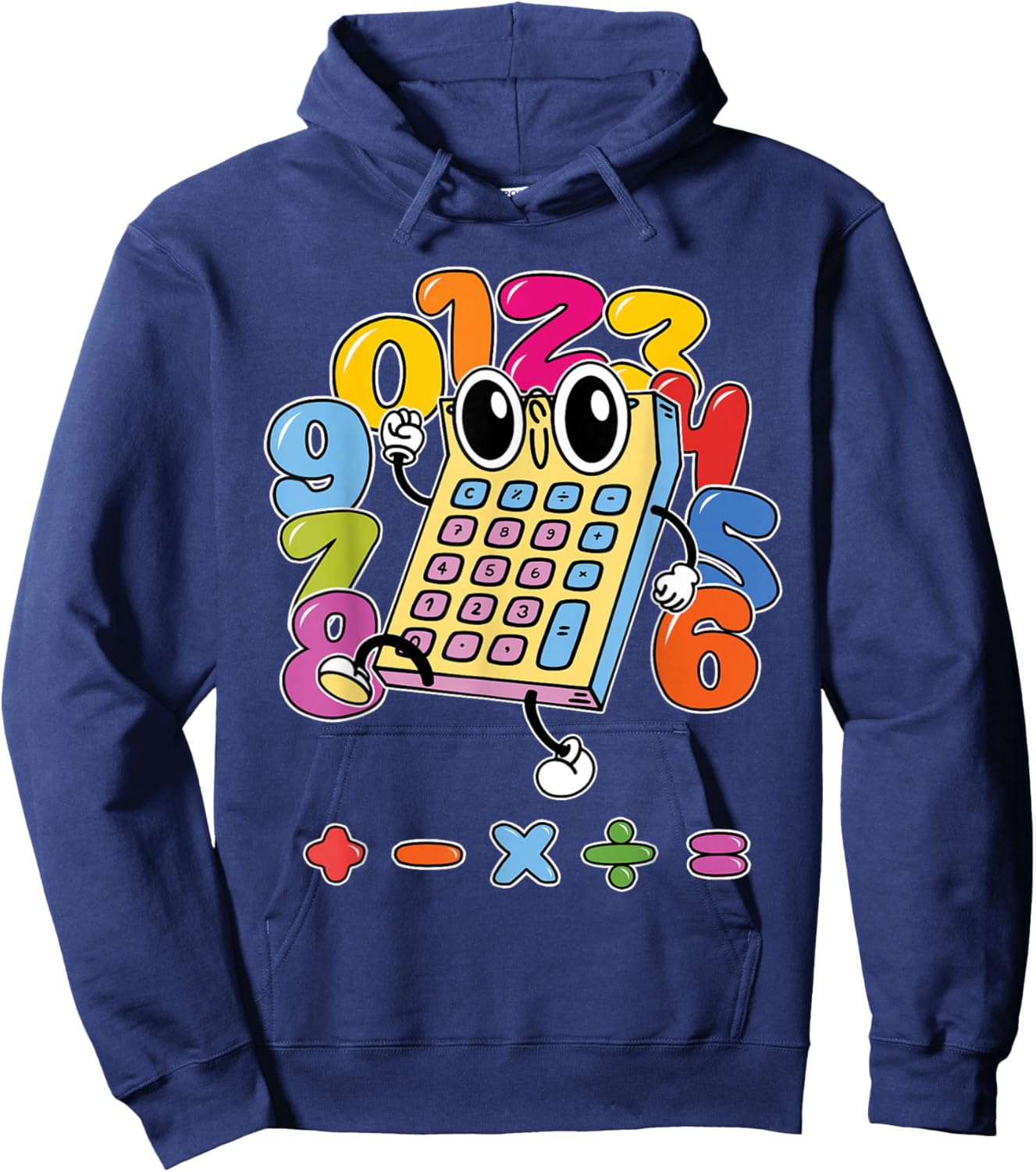 Number t shirts kids number day costume calculator costume Hoodie - Hoodie | Navy