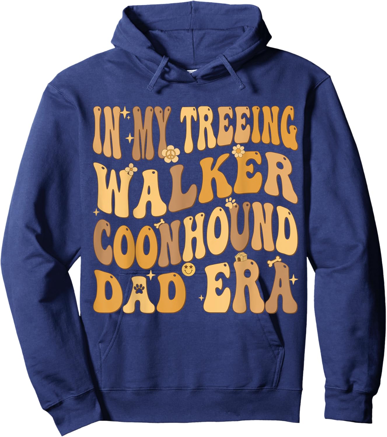 In My Treeing Walker Coonhound Dad Era Groovy Dog Owner Women Kids Hoodie - Hoodie | Navy
