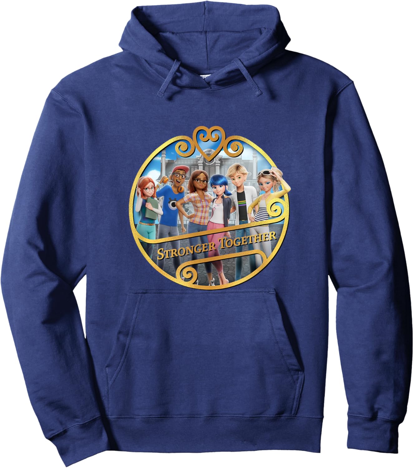 Miraculous Ladybug and Cat Noir The Movie Stronger Together Hoodie - Hoodie | Navy