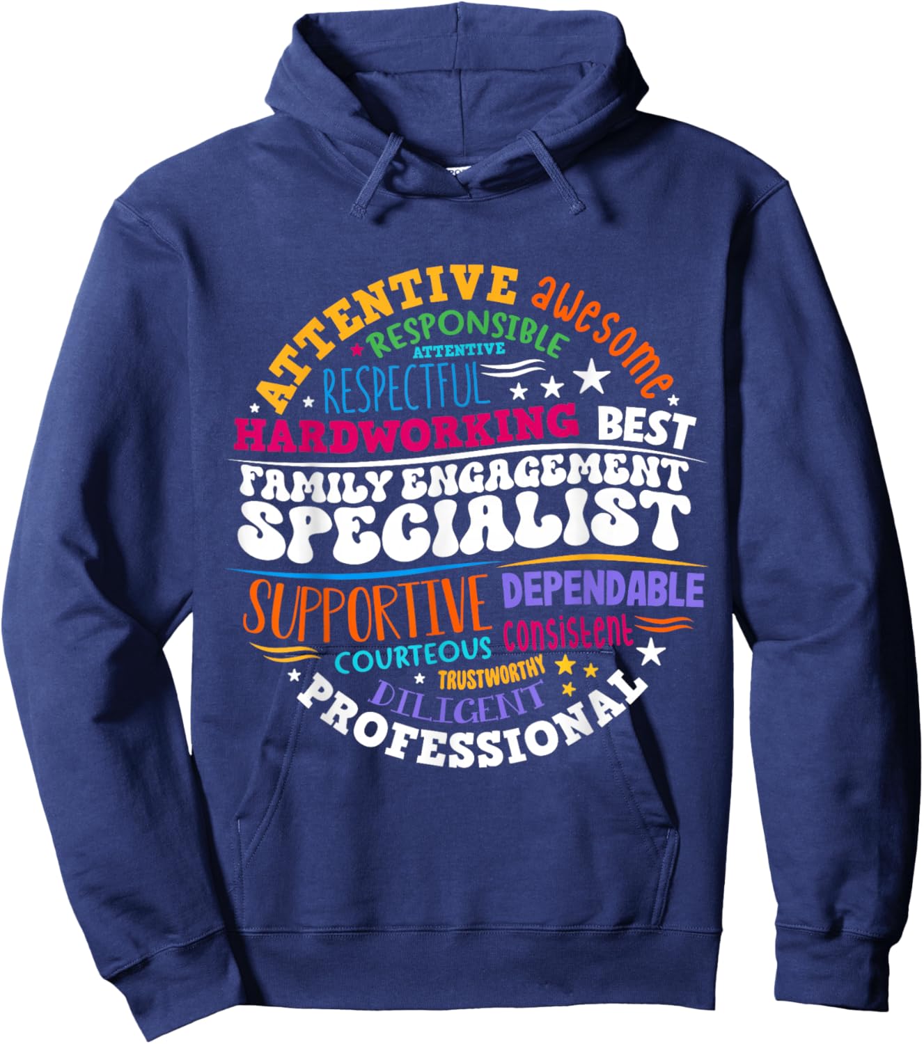 Family Engagement Specialist Appreciation Back to School Hoodie - Hoodie | Navy