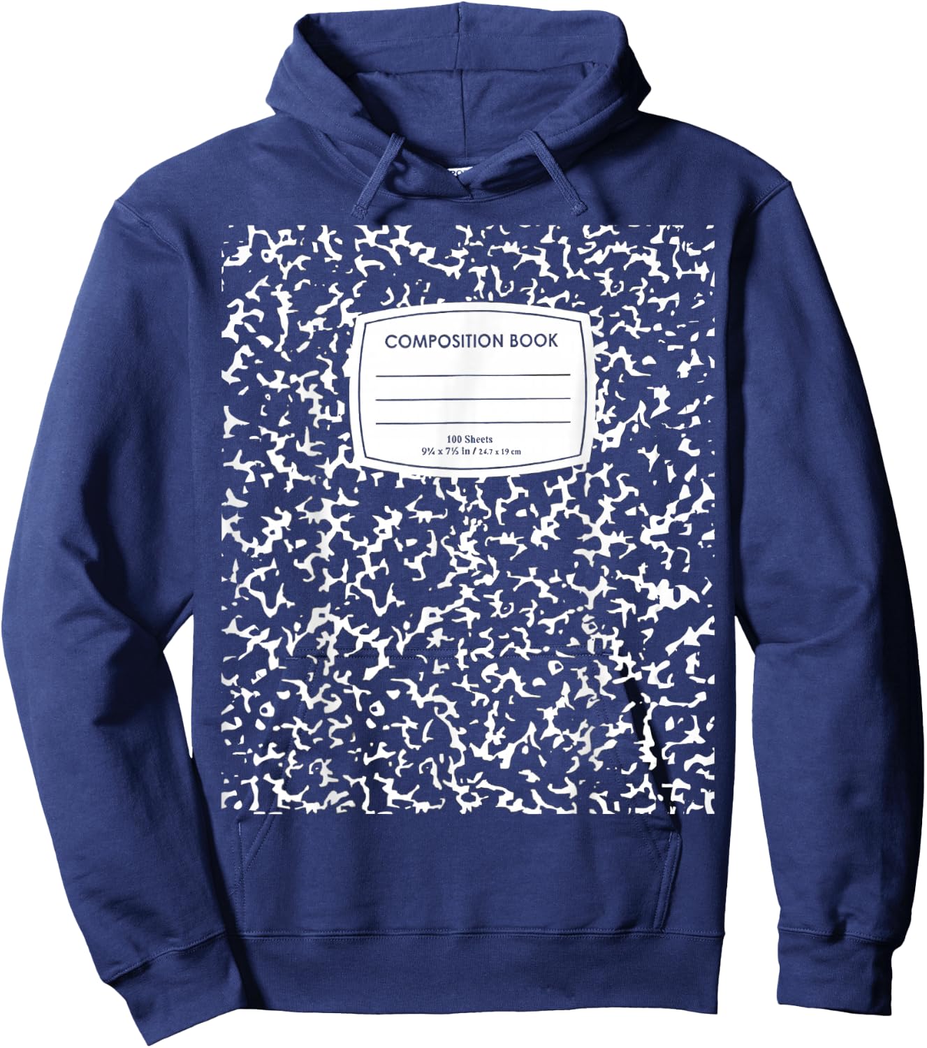 Composition Notebook Halloween Costume Hoodie - Hoodie | Navy