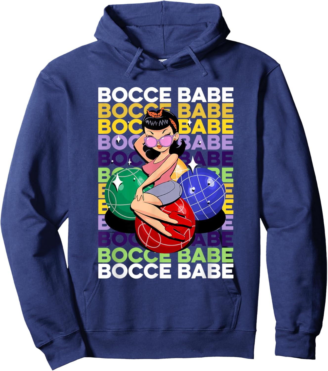 Bocce Babe Bocce Ball Boules Sports Petangue Boccie Bocci Hoodie - Hoodie | Navy